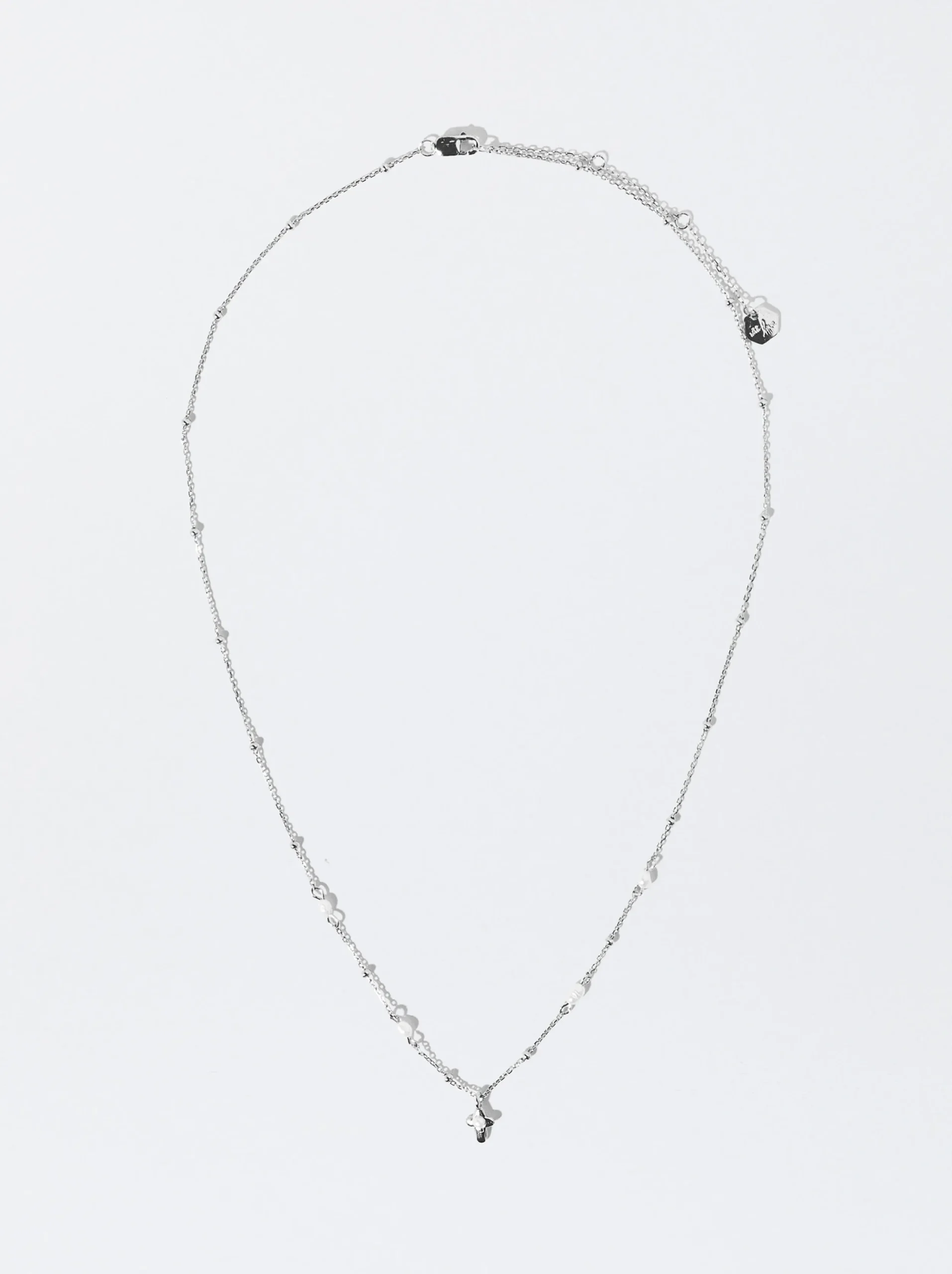 PARFOIS Collar Plata 925 Con Perlas De Agua Dulce Blanco New