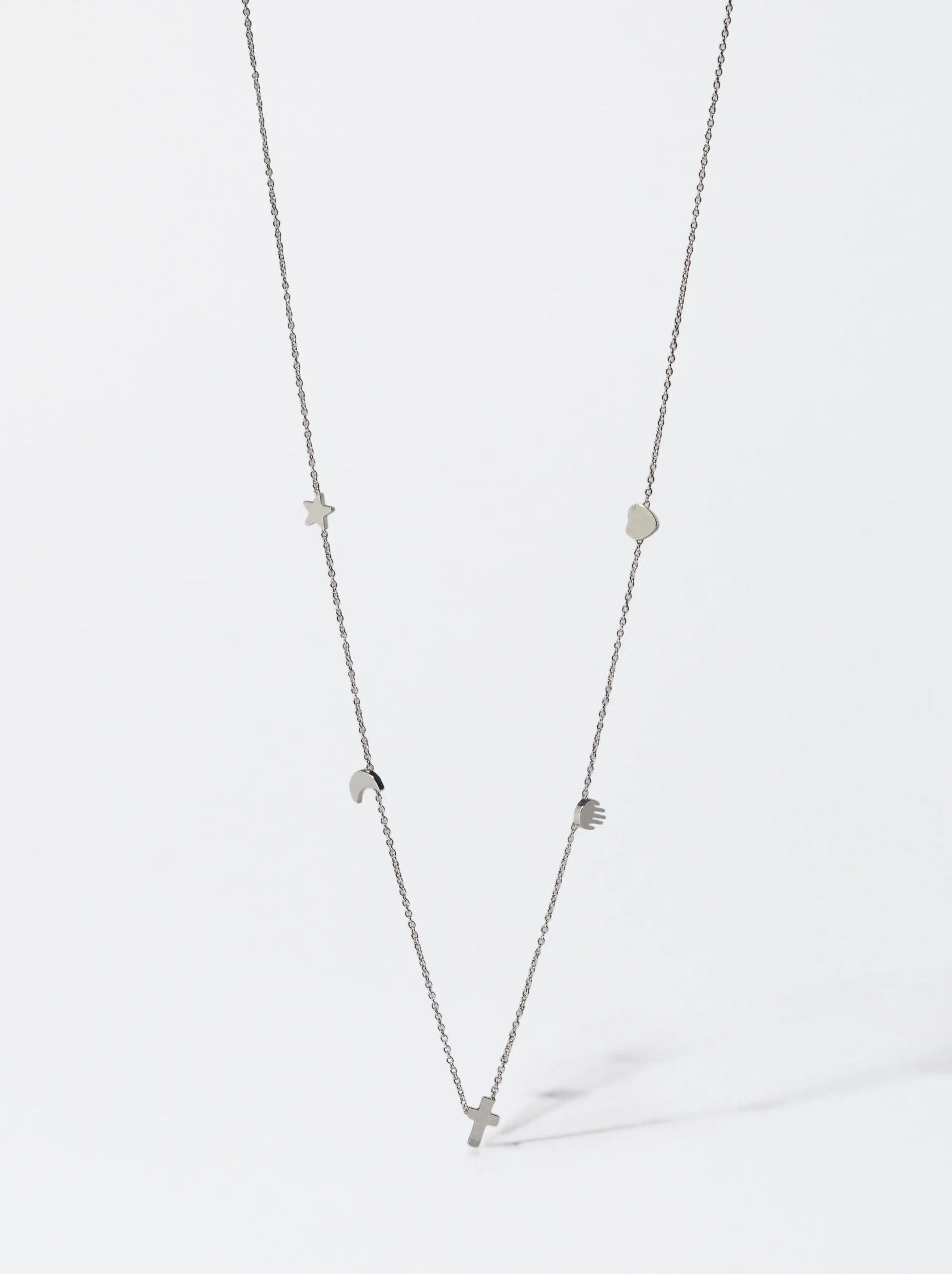 PARFOIS Collar Con Charms Plateado Fashion