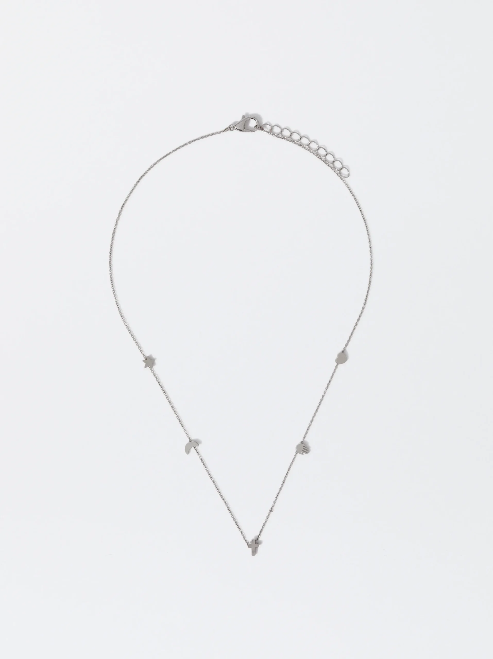 PARFOIS Collar Con Charms Plateado Fashion