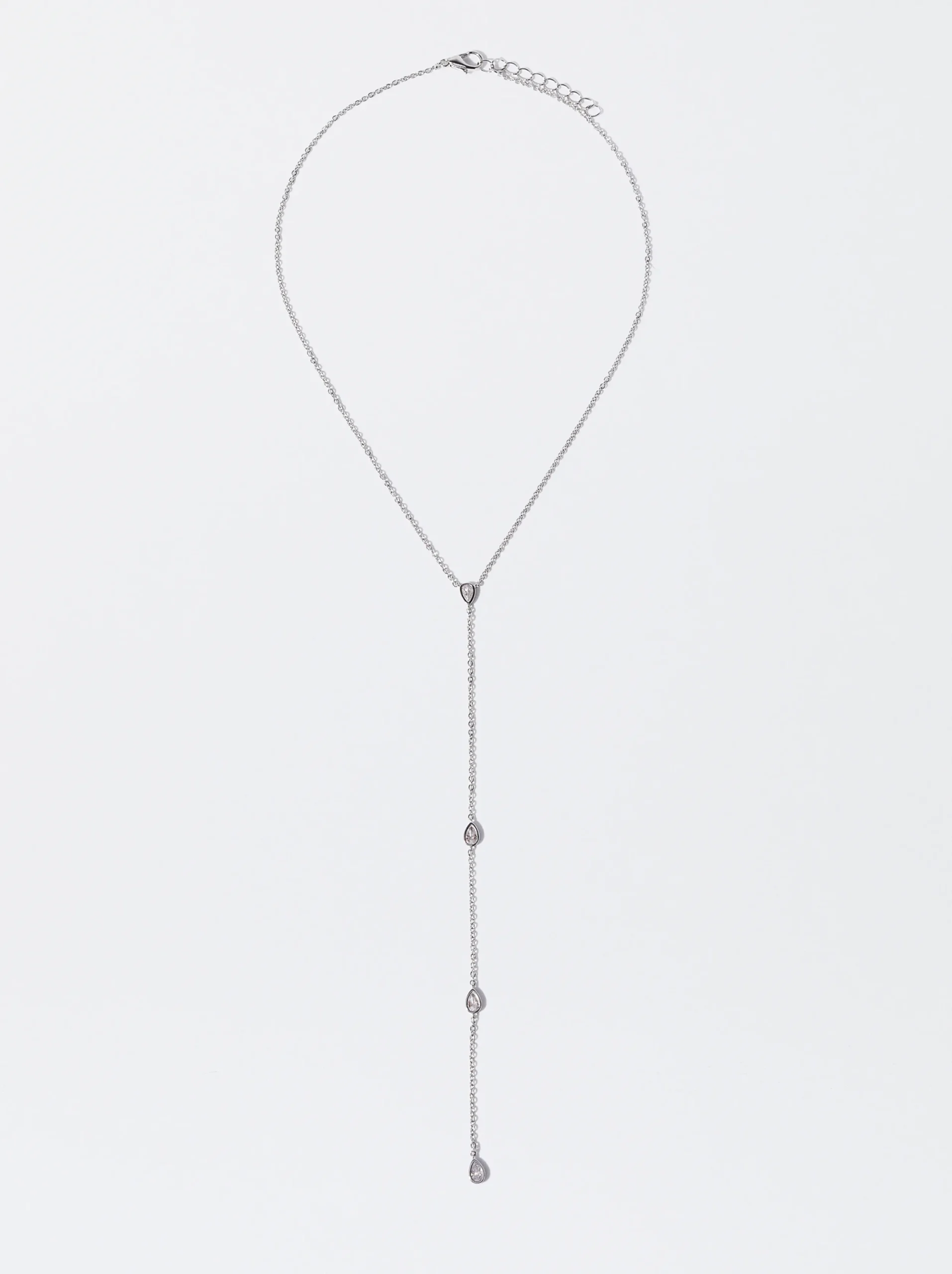 PARFOIS Collar Con Circonitas Plateado Cheap
