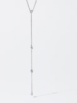 PARFOIS Collar Con Circonitas Plateado Cheap