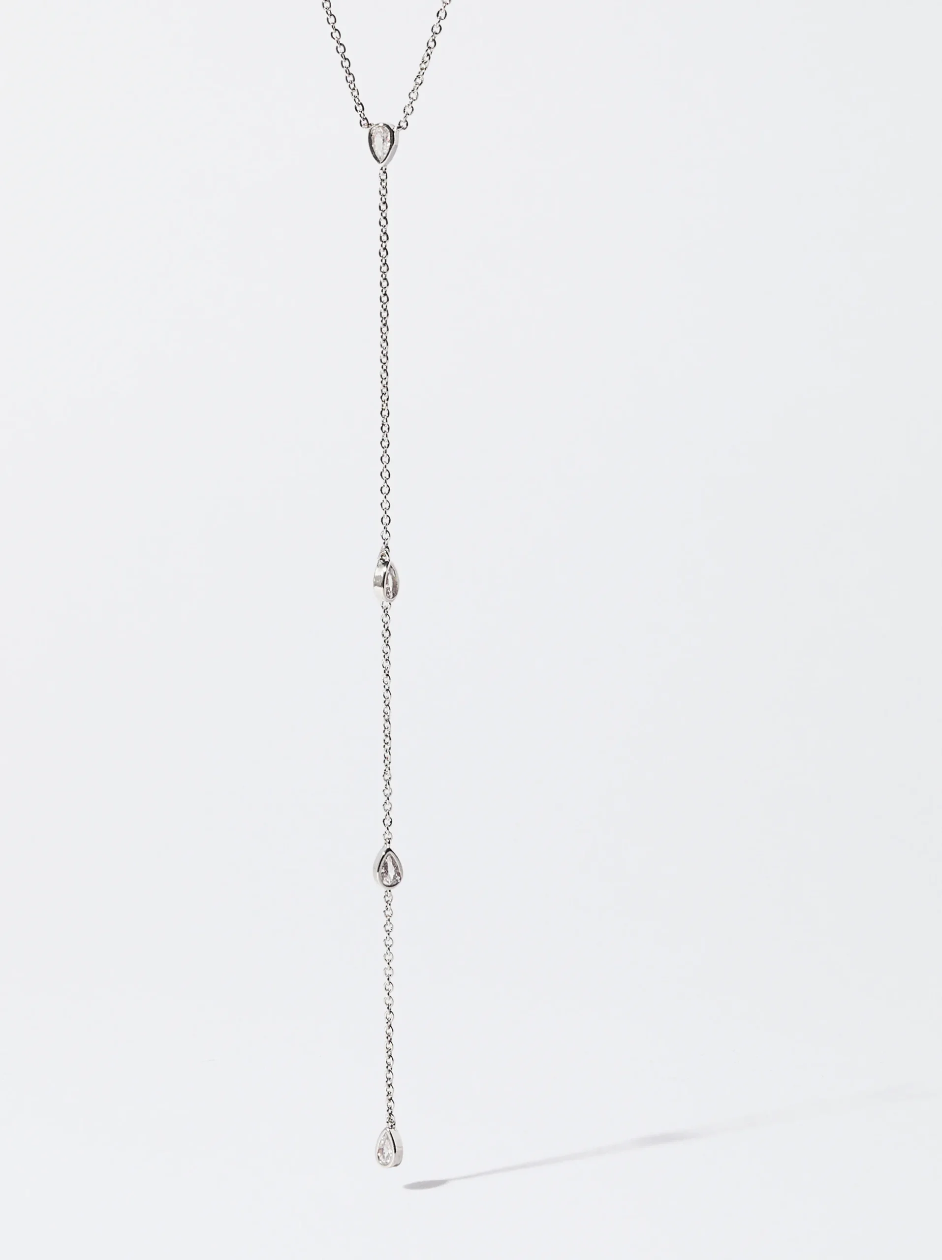 PARFOIS Collar Con Circonitas Plateado Cheap