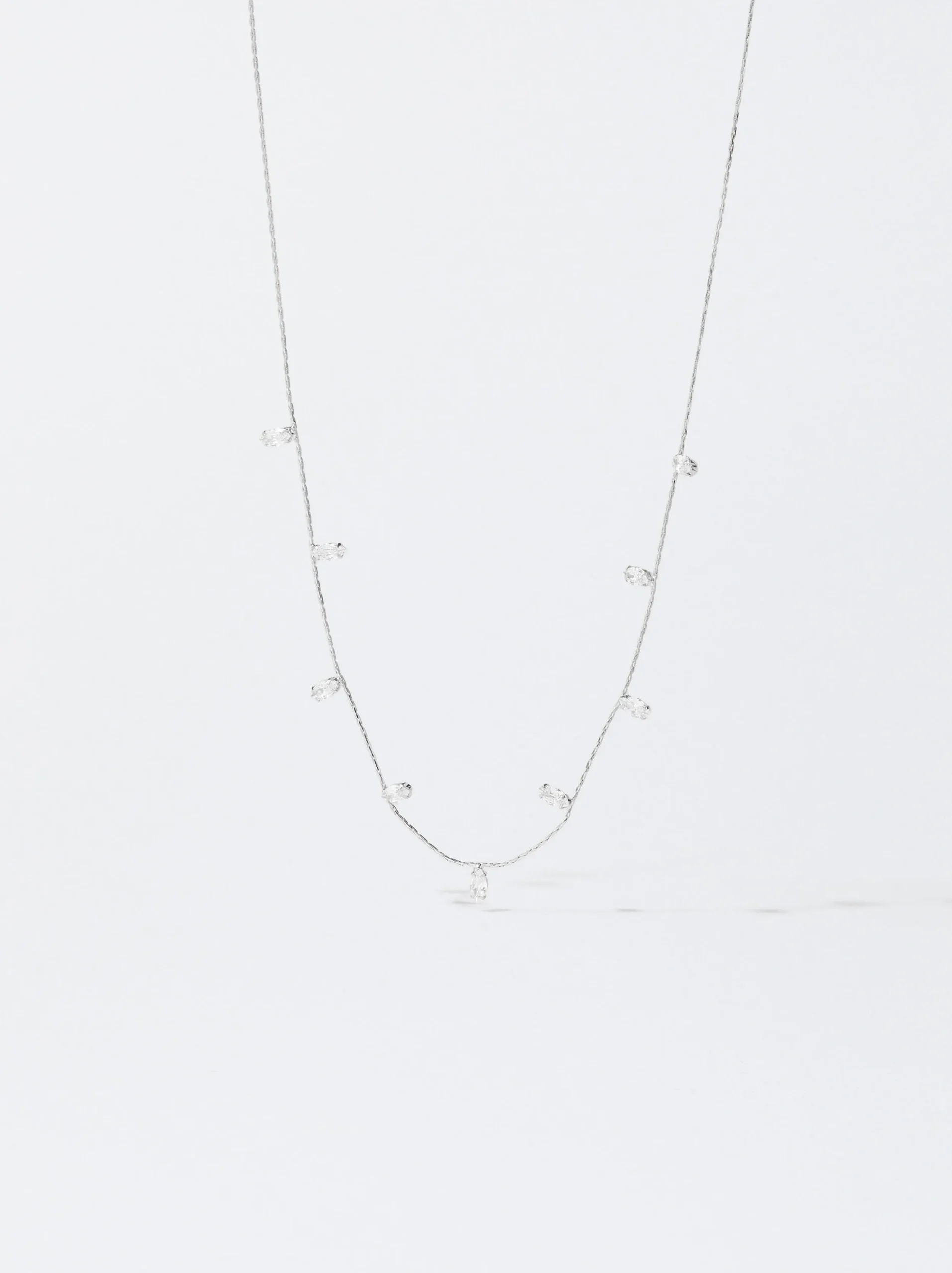 PARFOIS Collar Con Circonitas Plateado Best