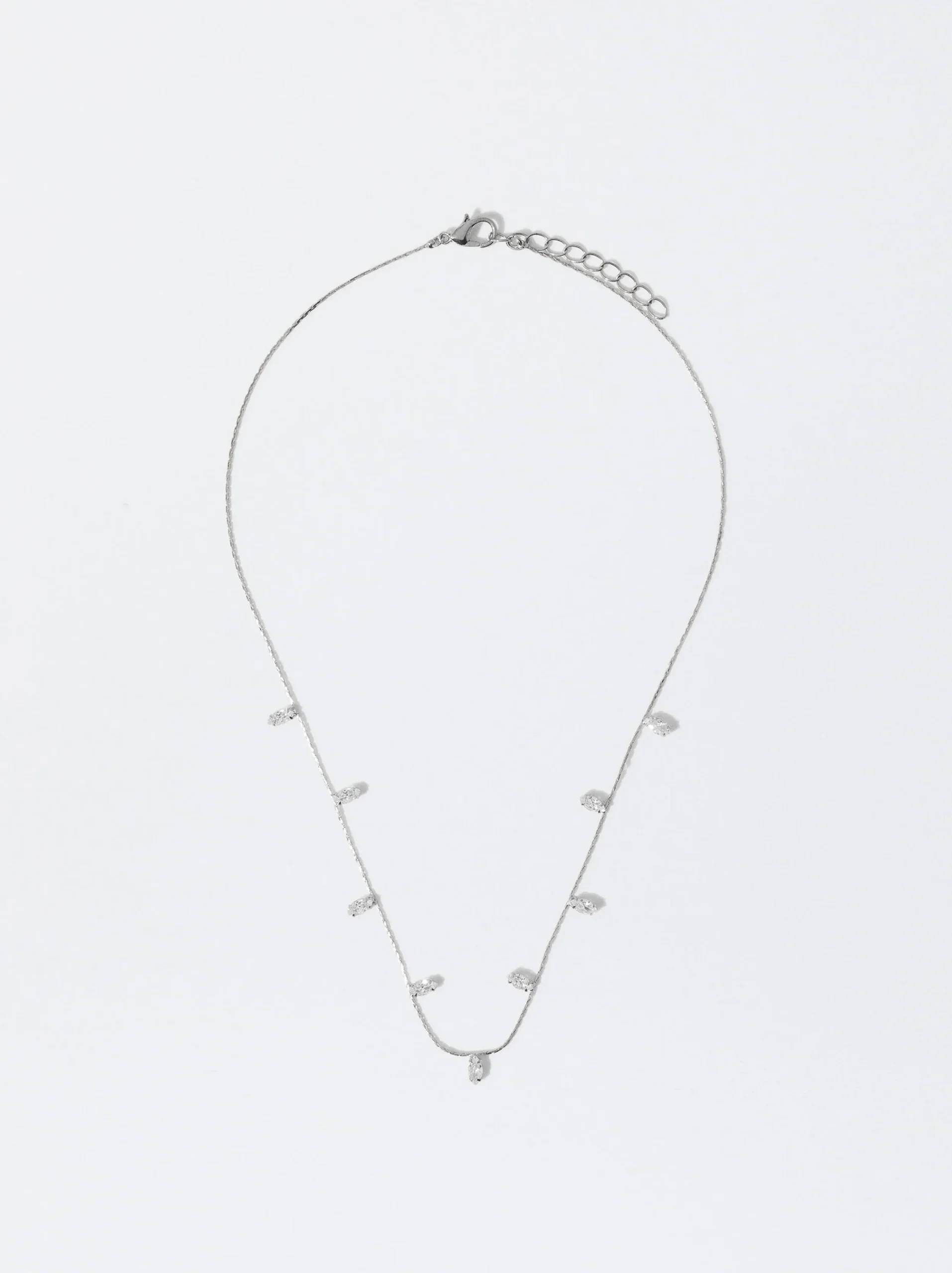 PARFOIS Collar Con Circonitas Plateado Best