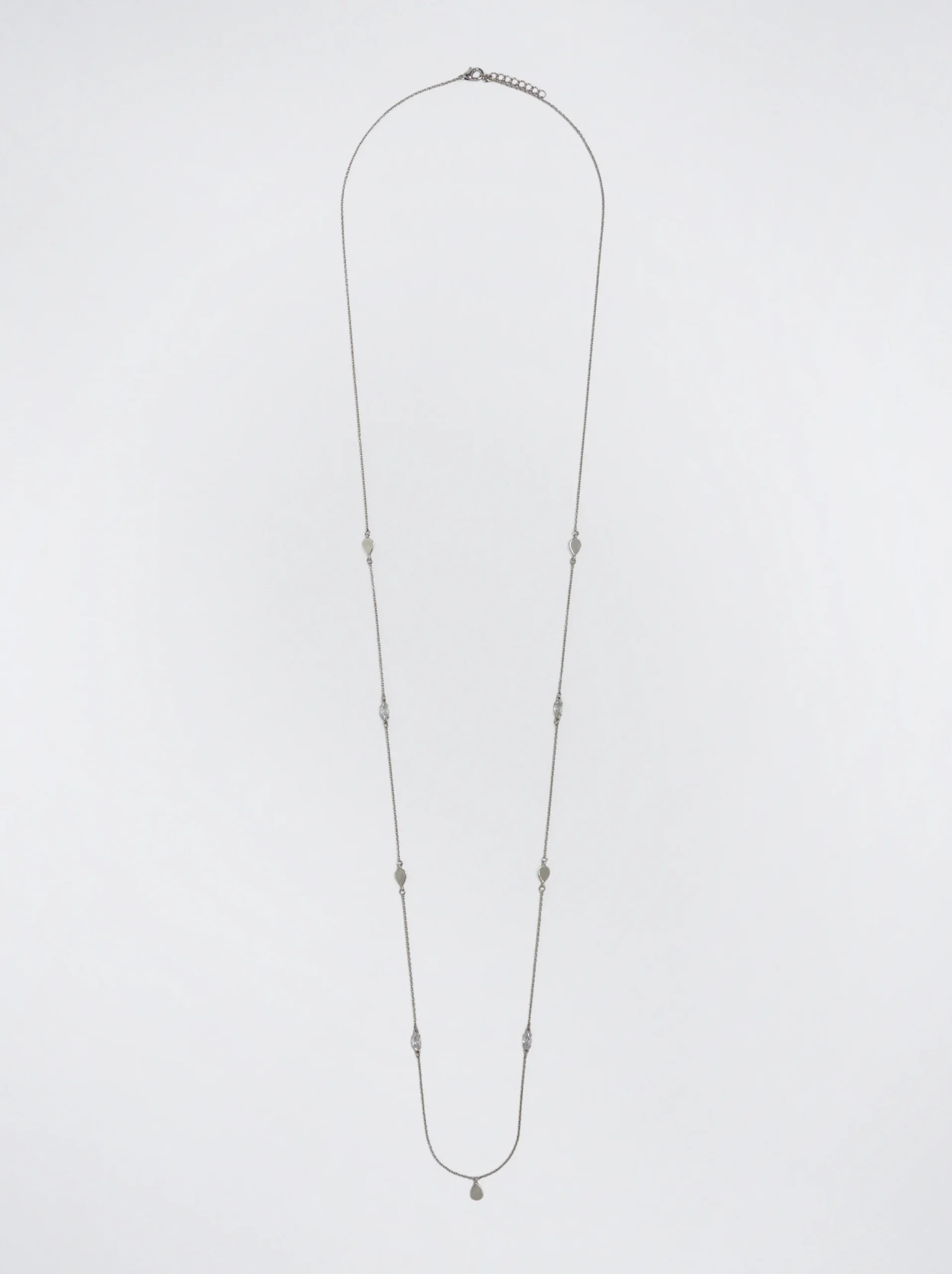 PARFOIS Collar Con Circonitas Plateado Cheap