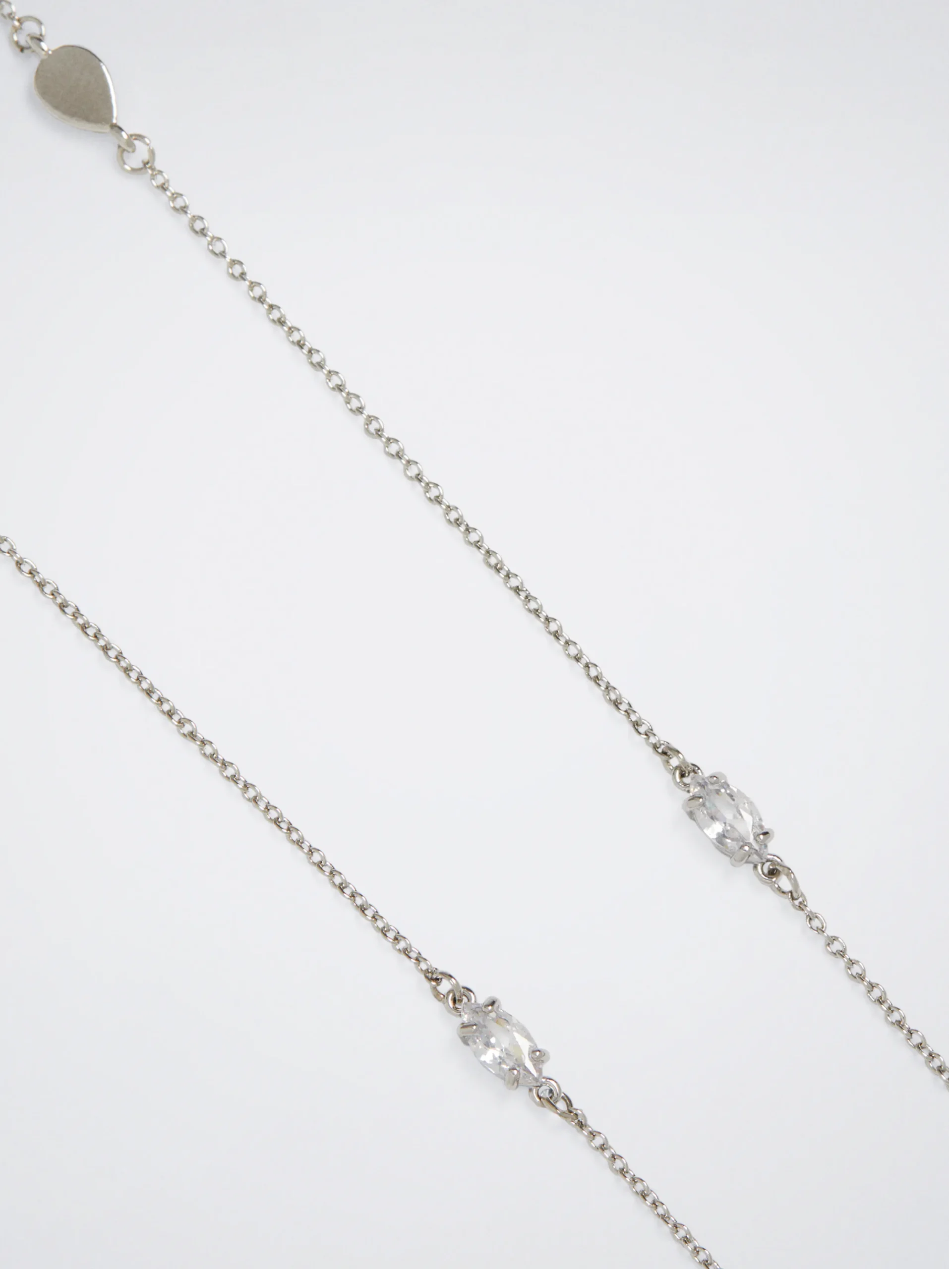 PARFOIS Collar Con Circonitas Plateado Cheap