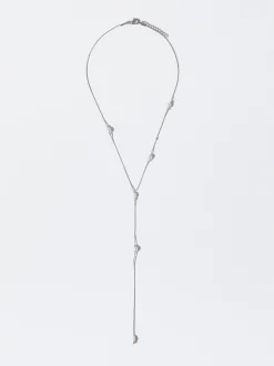 PARFOIS Collar Con Perla De Agua Dulce Plateado Cheap