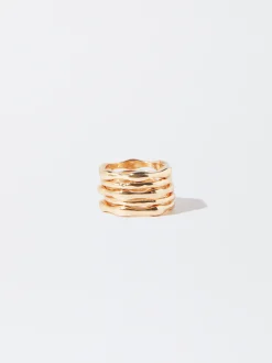 PARFOIS Conjunto Anillos s Dorado Cheap