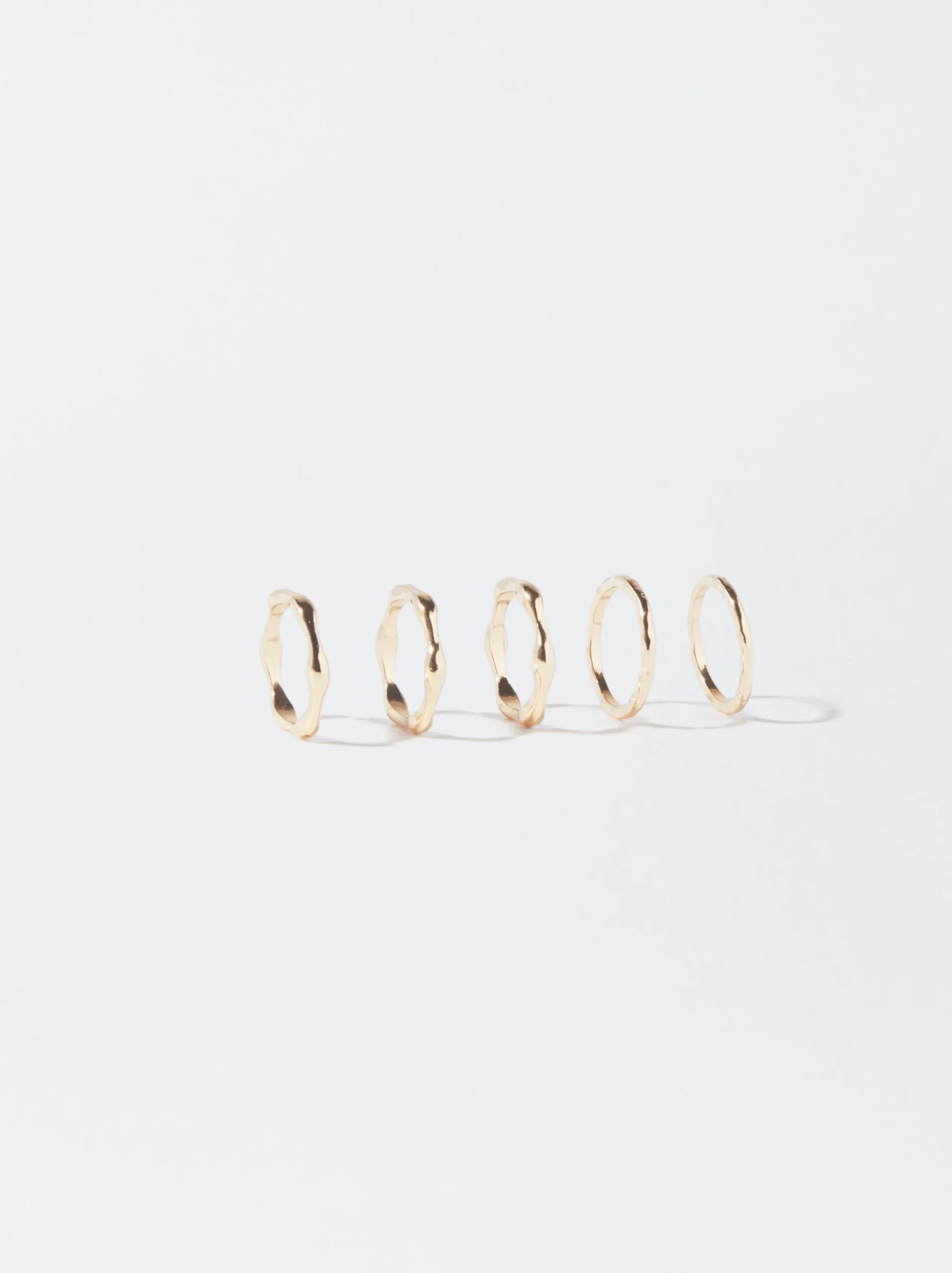 PARFOIS Conjunto Anillos s Dorado Cheap