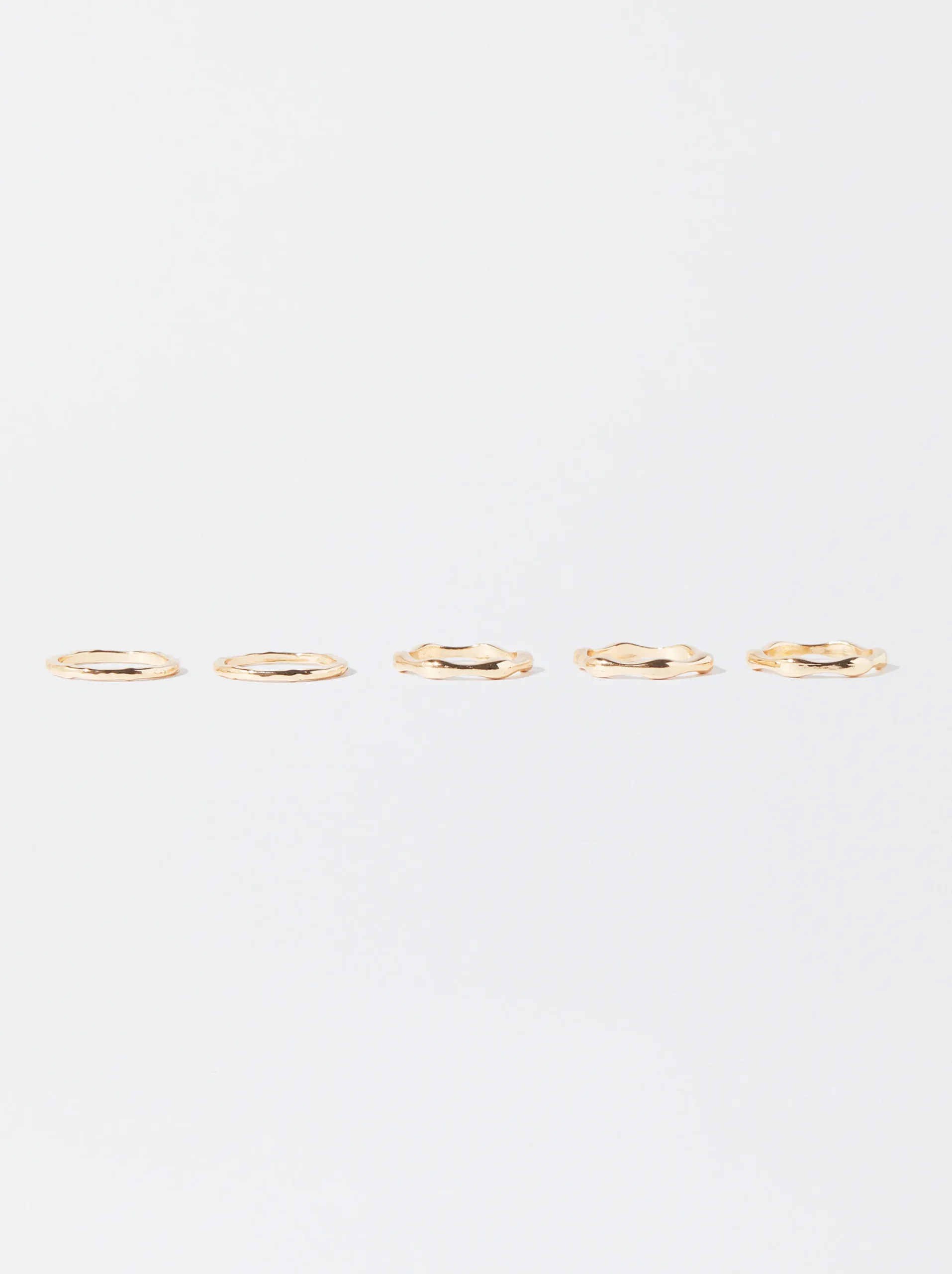 PARFOIS Conjunto Anillos s Dorado Cheap
