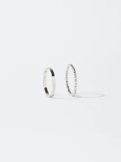 PARFOIS Conjunto Anillos Dorados Plateado Best