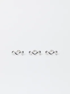 PARFOIS Conjunto Anillos s Plateado Clearance
