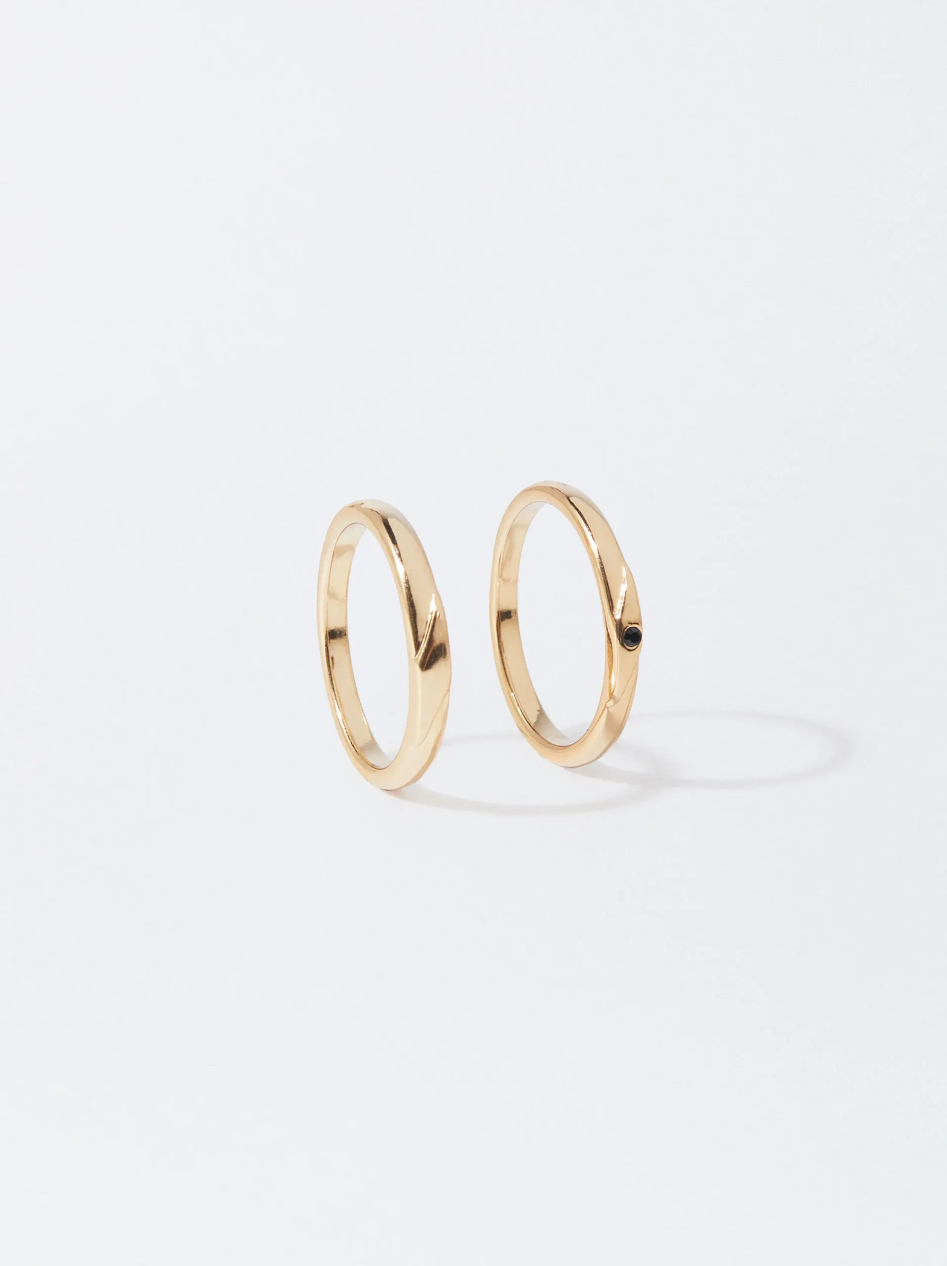 PARFOIS Conjunto De Anillos Con Circonitas Negro Shop