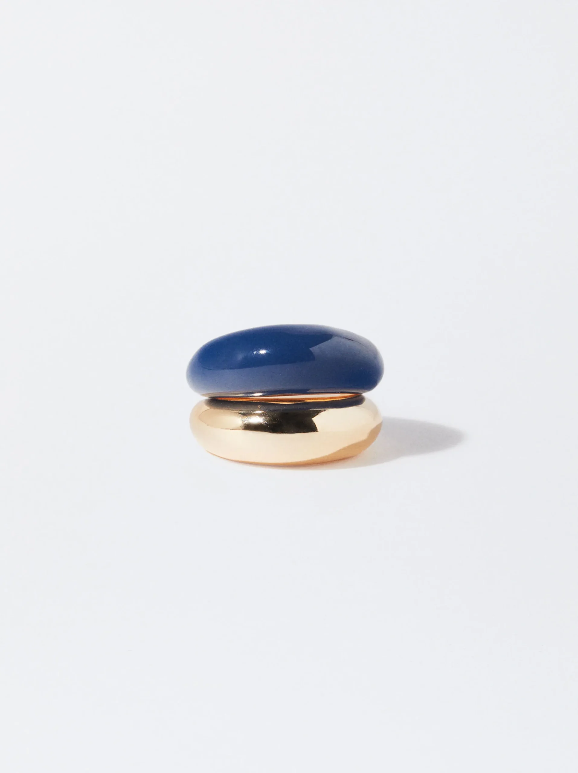 PARFOIS Conjunto De Anillos Esmaltados Azul Discount