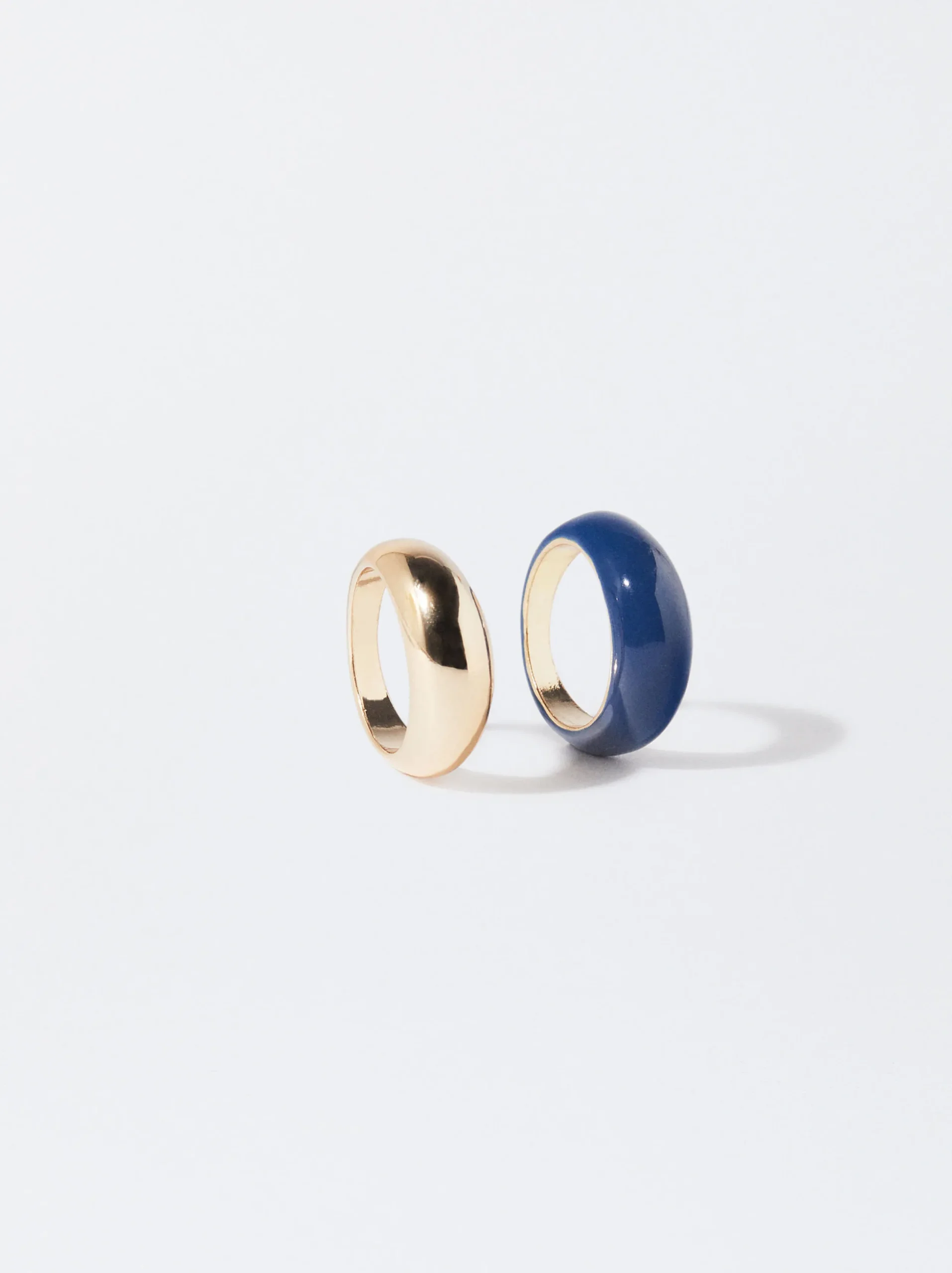 PARFOIS Conjunto De Anillos Esmaltados Azul Discount