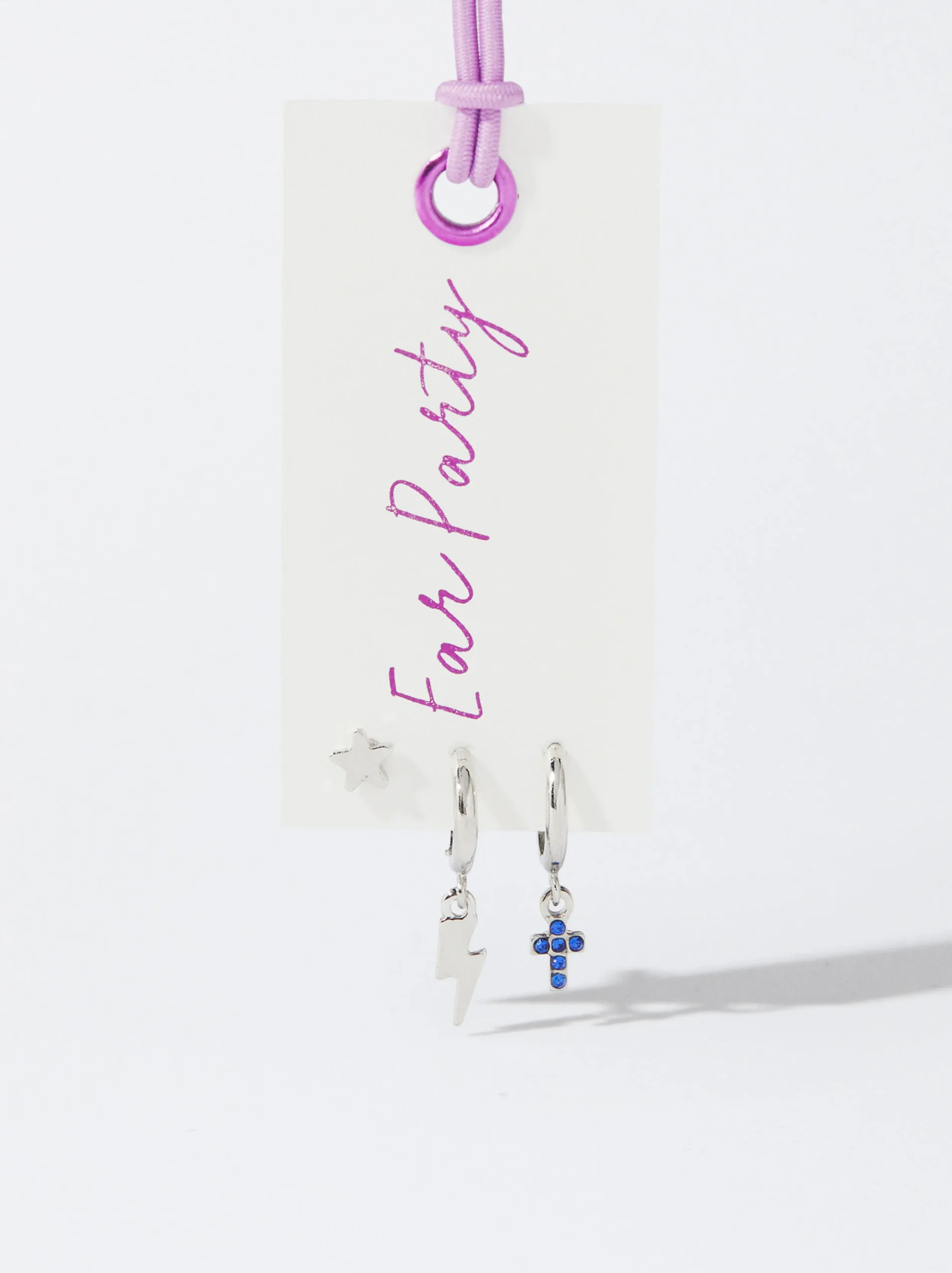 PARFOIS Conjunto De Aros Con Charms Multicor Store