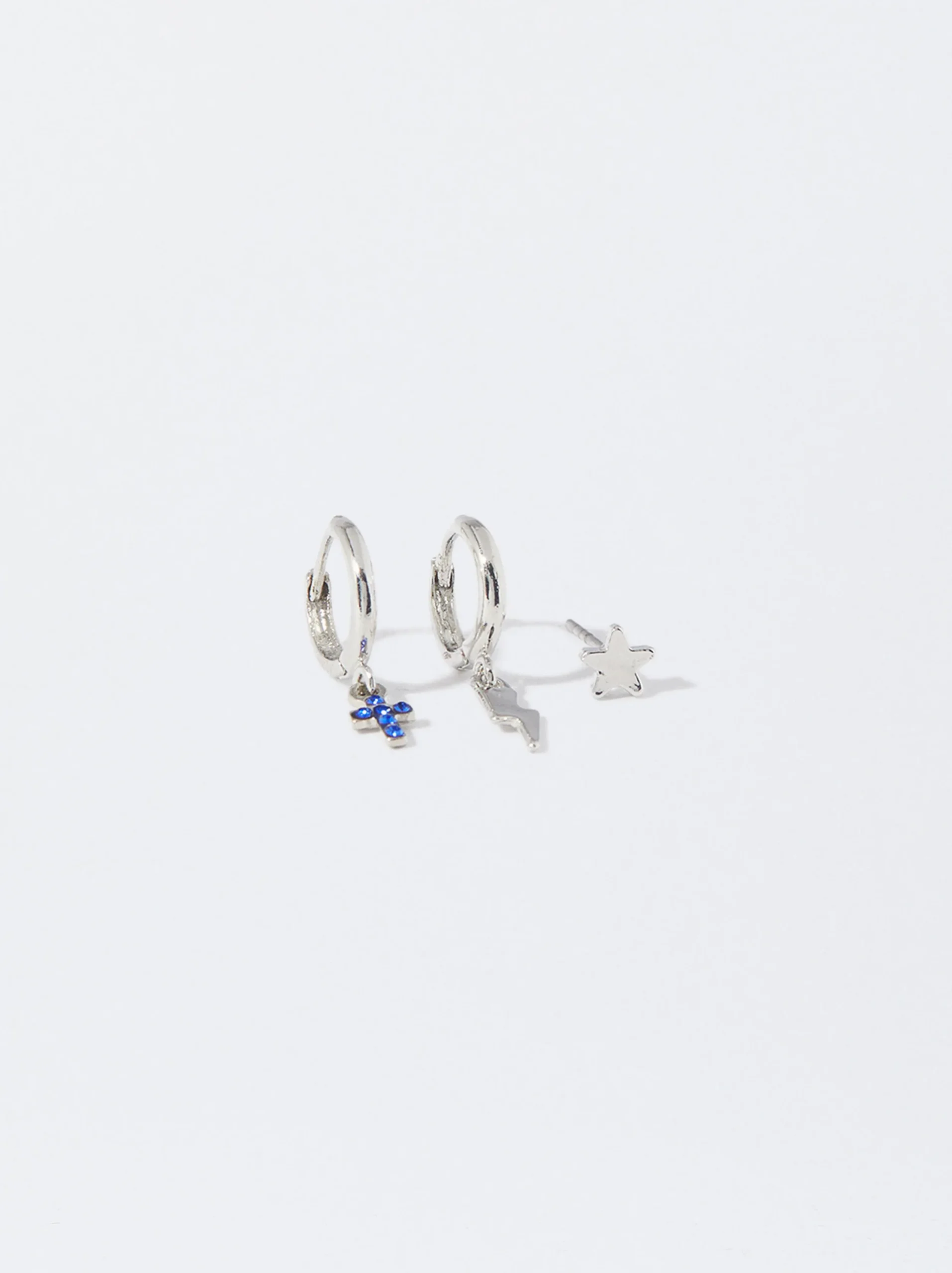 PARFOIS Conjunto De Aros Con Charms Multicor Store