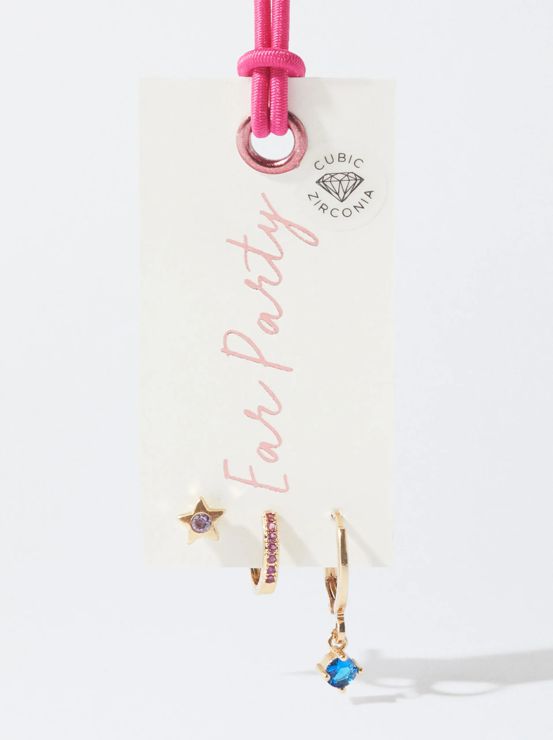 PARFOIS Conjunto De Aros Con Circonitas Multicor Best