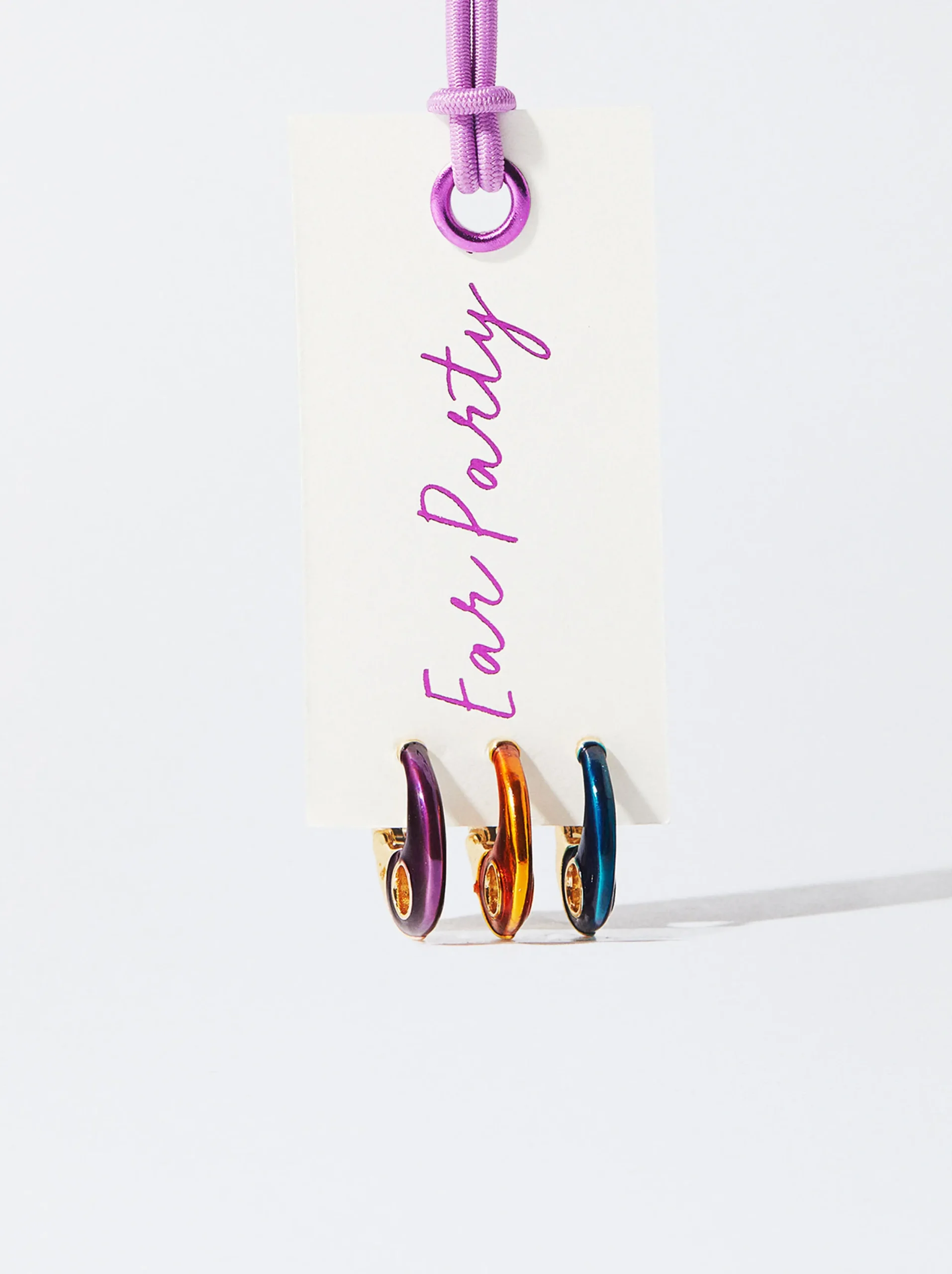 PARFOIS Conjunto De Aros Con Esmalte Multicor Best Sale