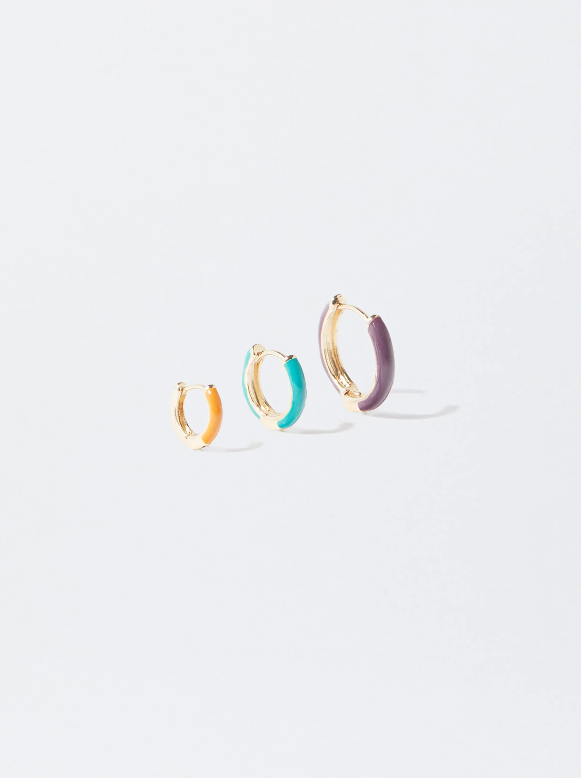 PARFOIS Conjunto De Aros Esmalte Multicor Flash Sale