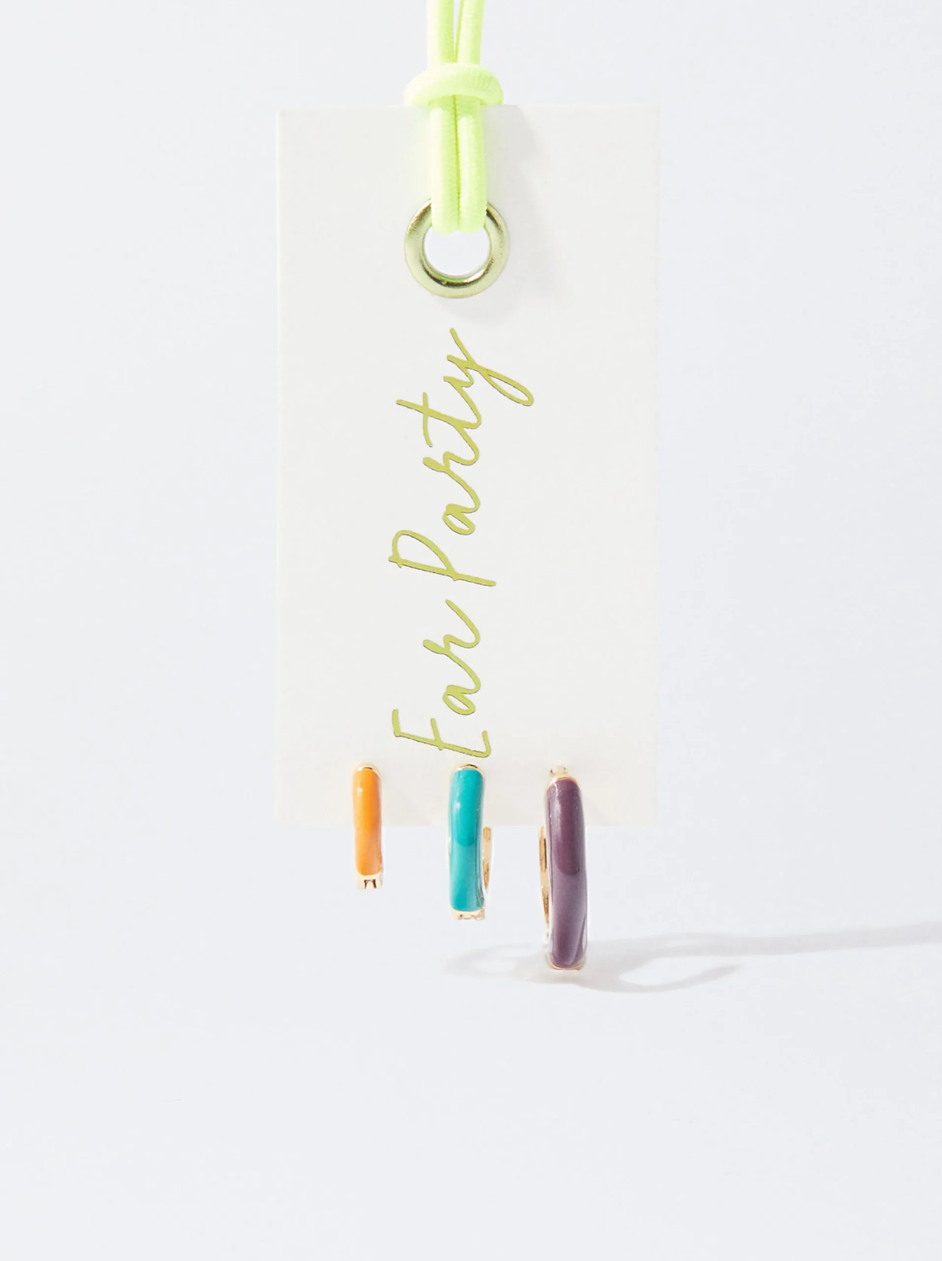 PARFOIS Conjunto De Aros Esmalte Multicor Flash Sale