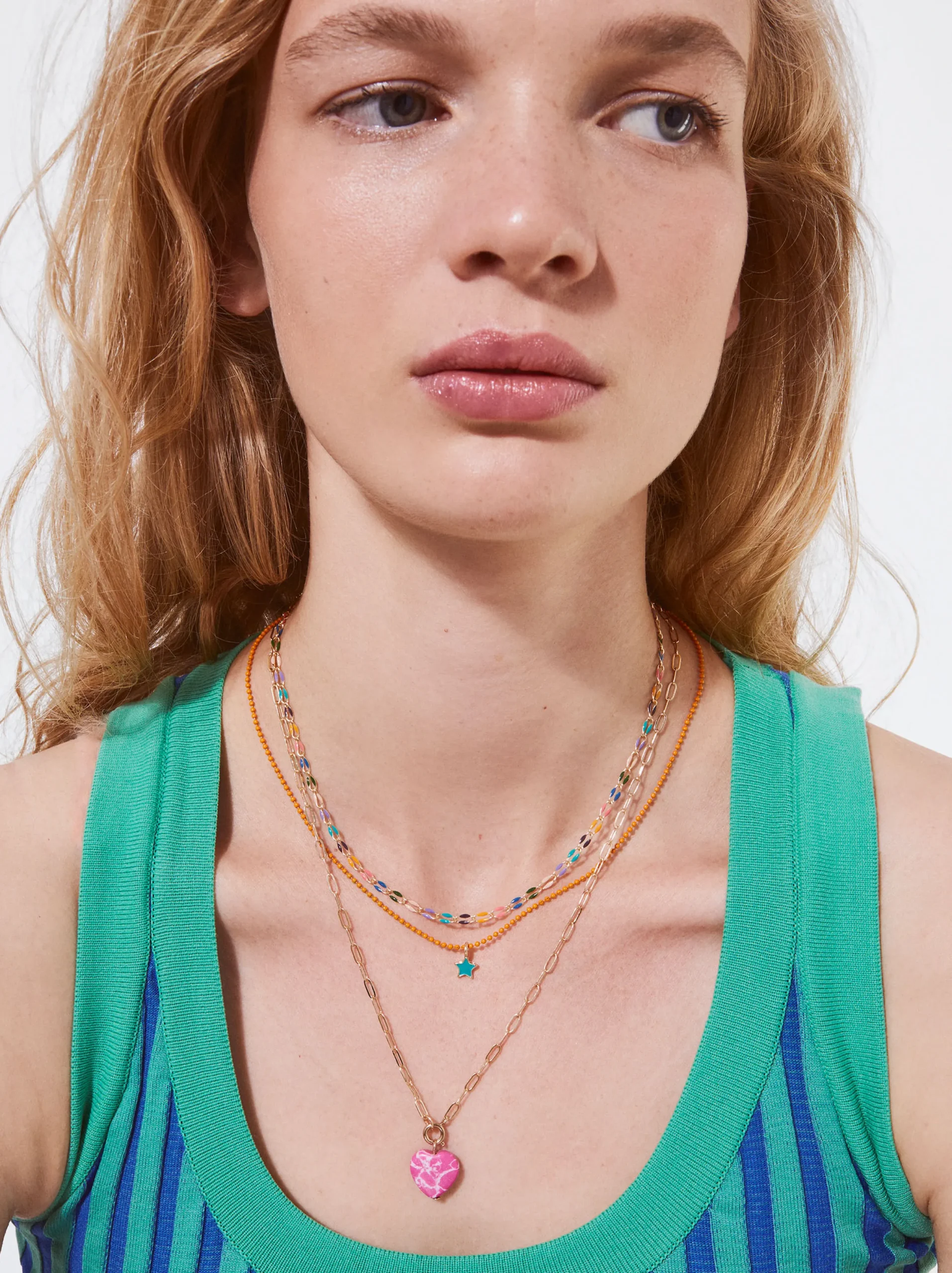 PARFOIS Conjunto De Collares Con Piedra Multicor Cheap
