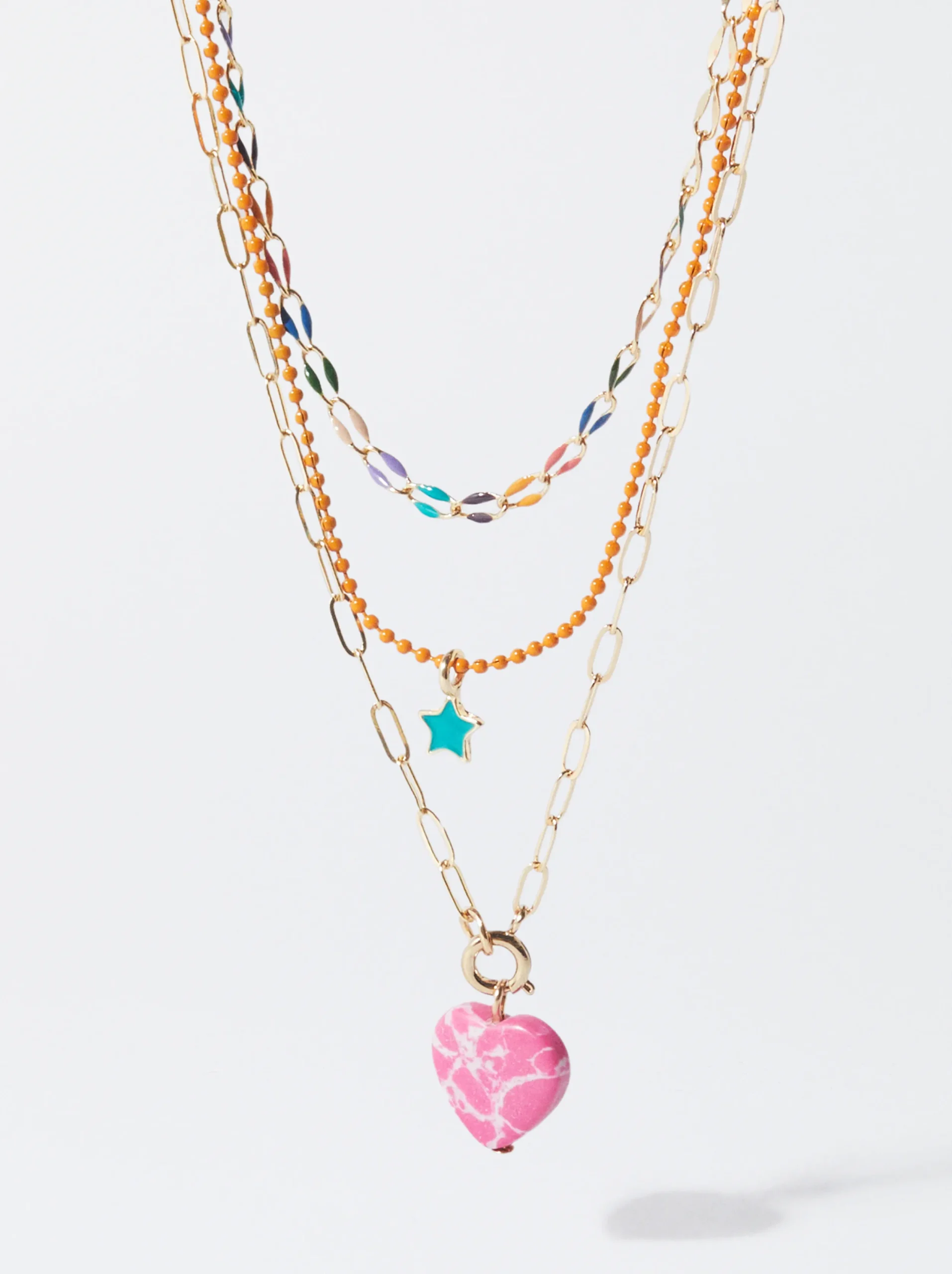 PARFOIS Conjunto De Collares Con Piedra Multicor Cheap