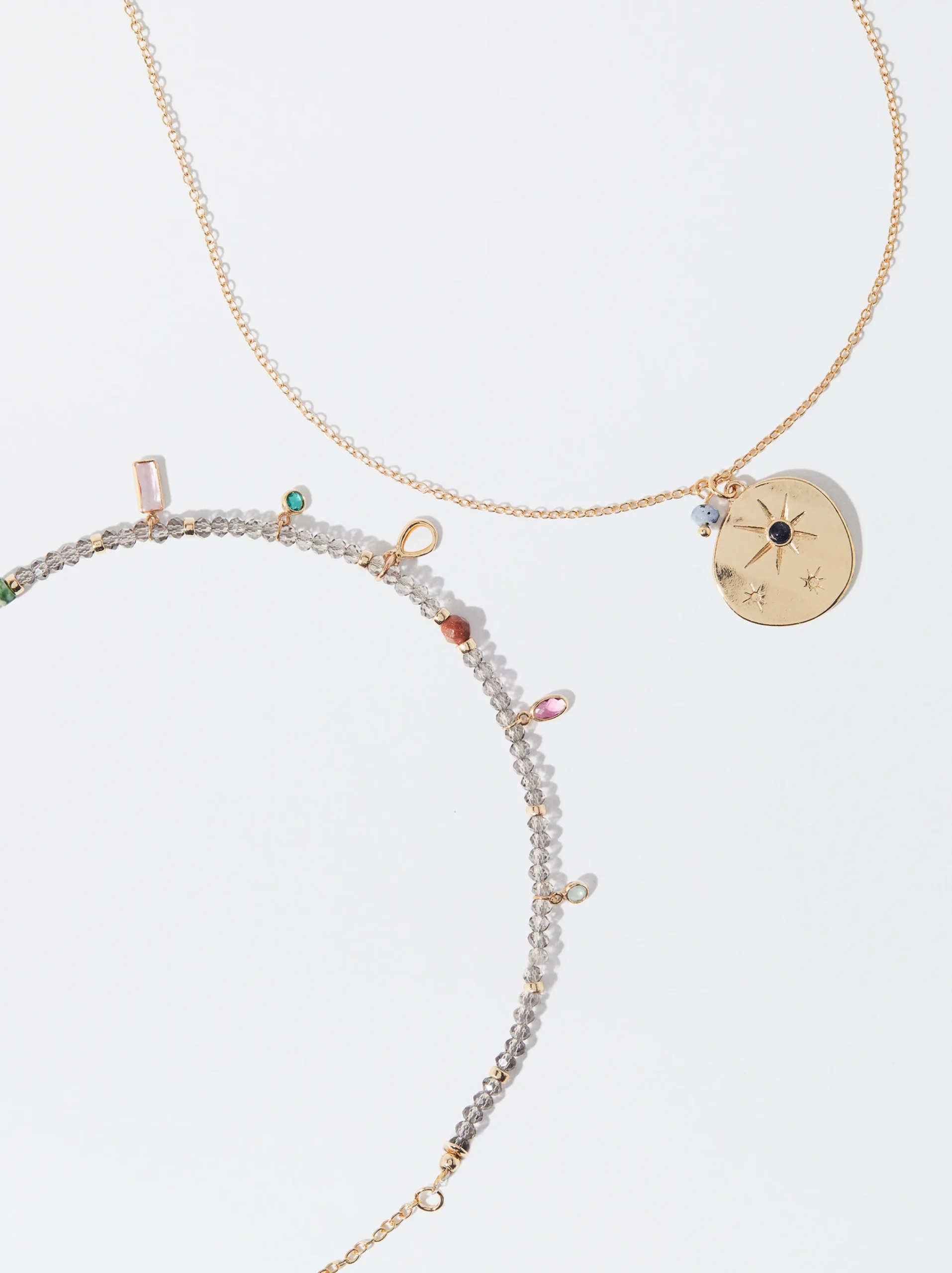PARFOIS Conjunto De Collares Con Piedra Multicor Hot