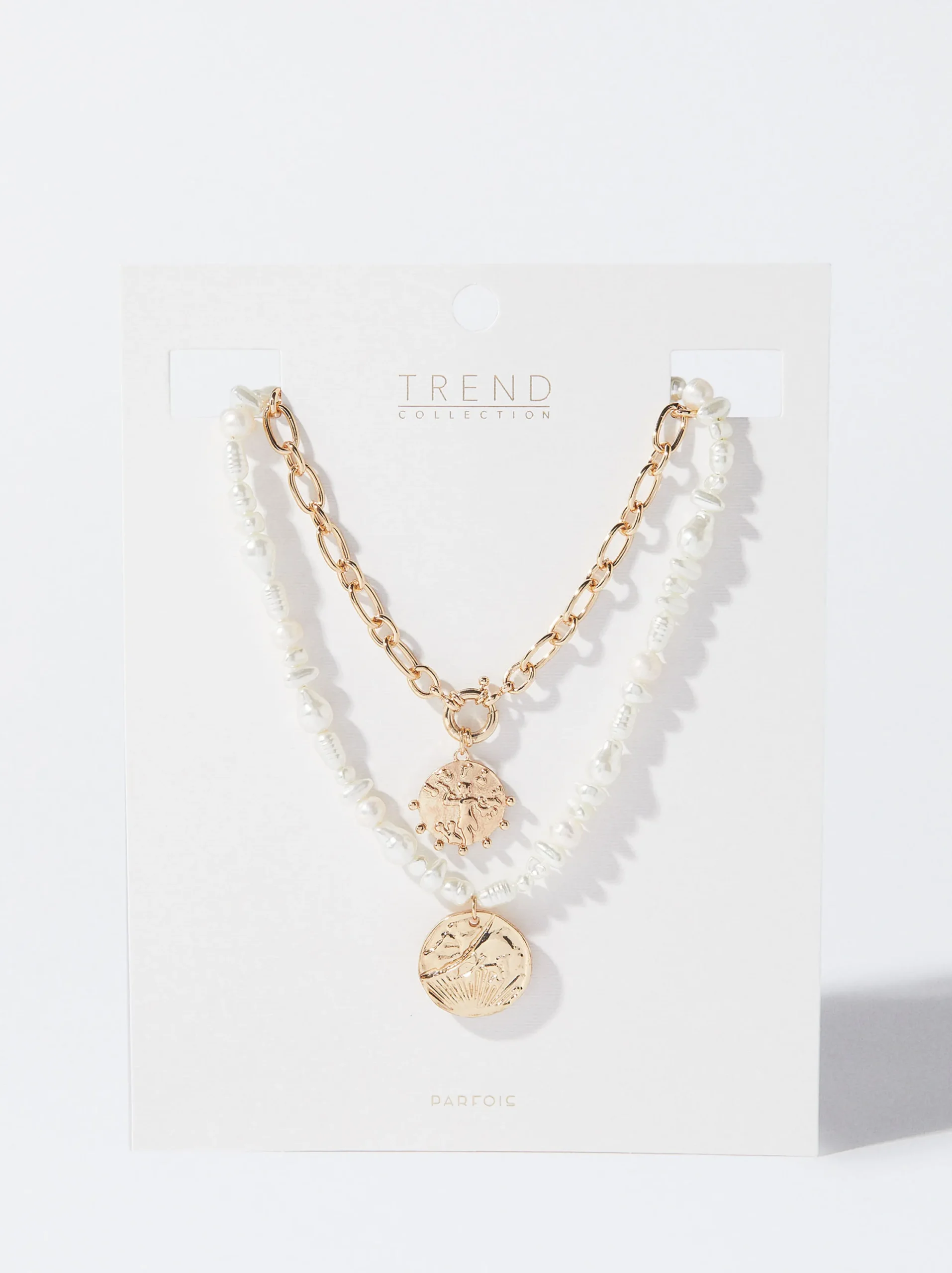 PARFOIS Conjunto De Collares Con Perla De Agua Dulce Blanco Hot