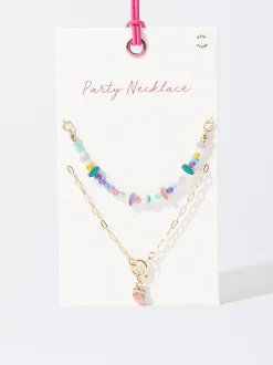 PARFOIS Conjunto De Collares Con Piedra Multicor Discount