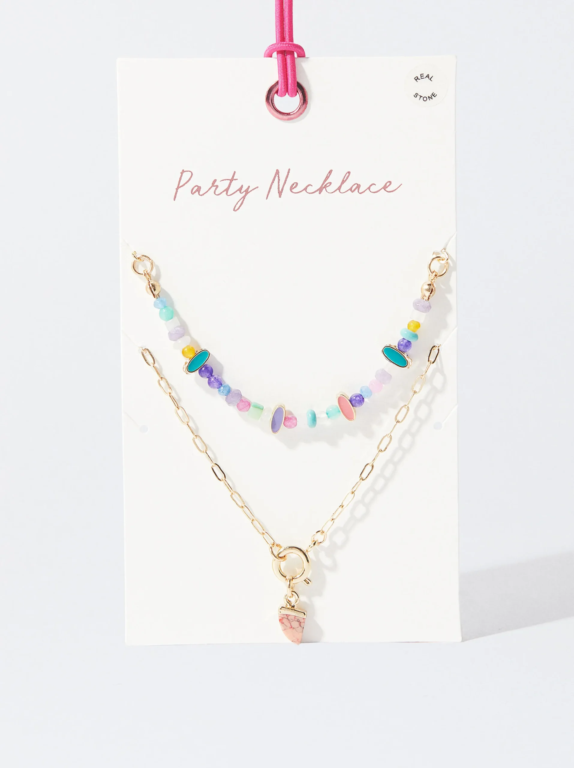 PARFOIS Conjunto De Collares Con Piedra Multicor Discount