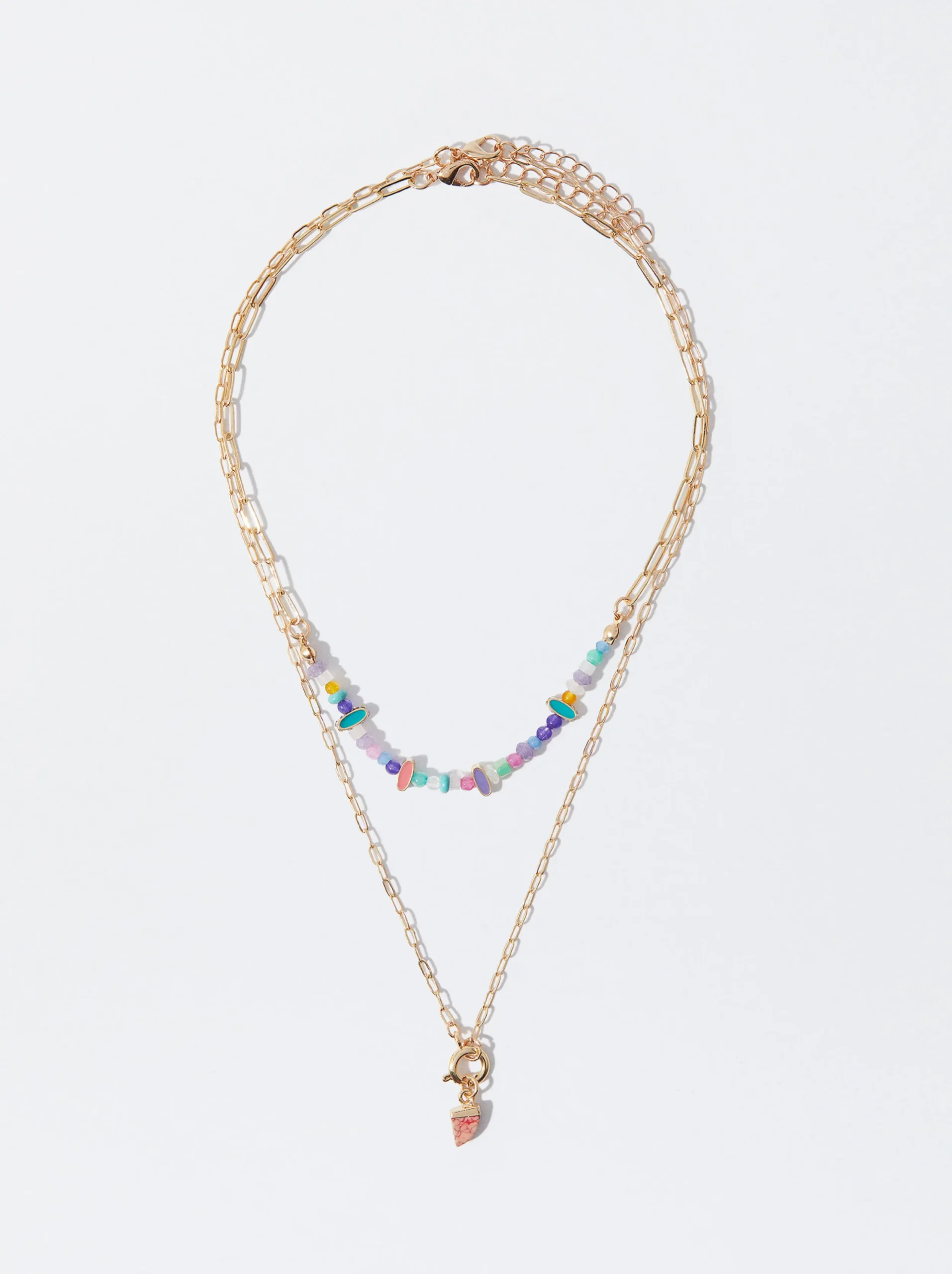 PARFOIS Conjunto De Collares Con Piedra Multicor Discount