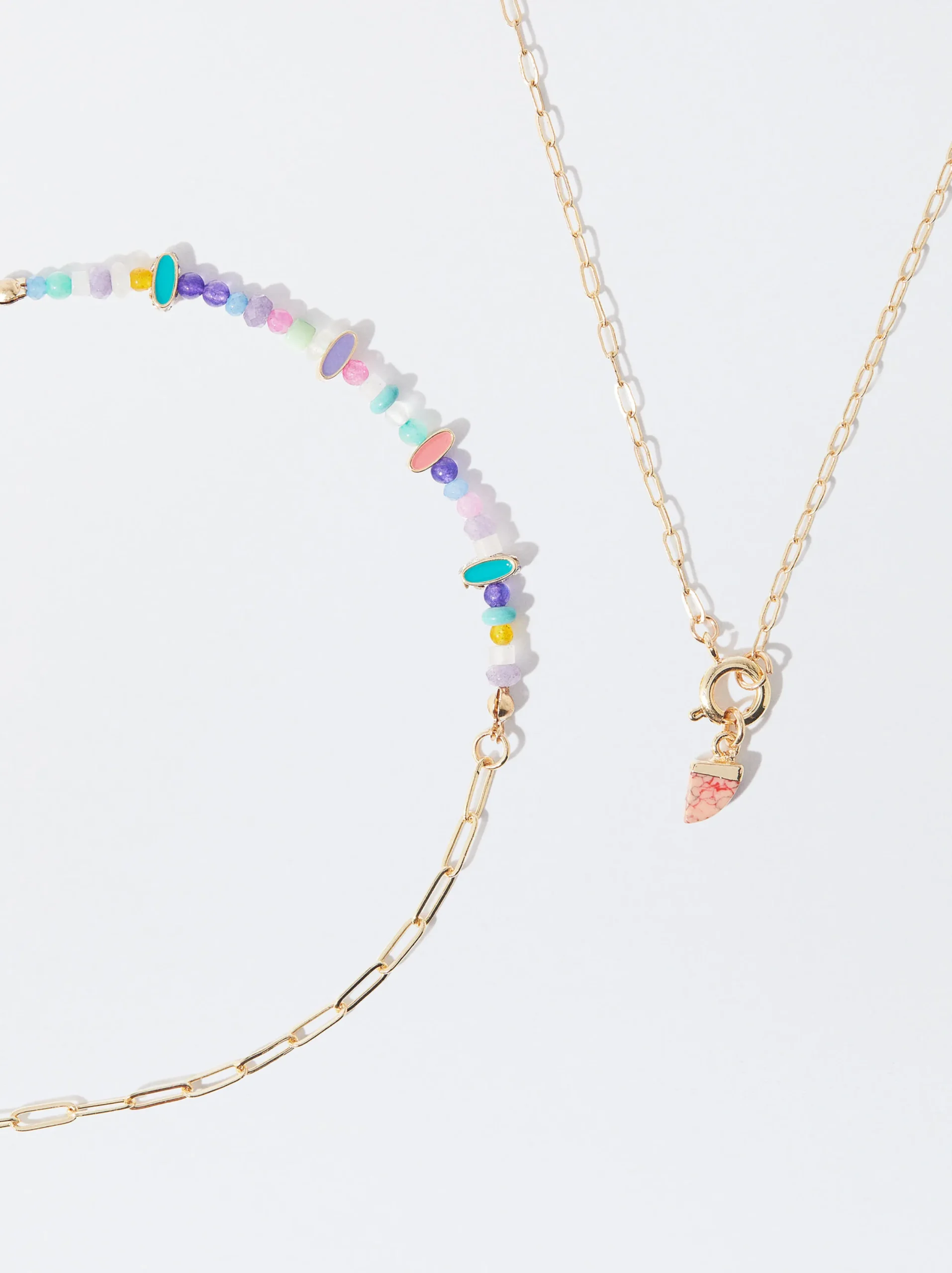 PARFOIS Conjunto De Collares Con Piedra Multicor Discount
