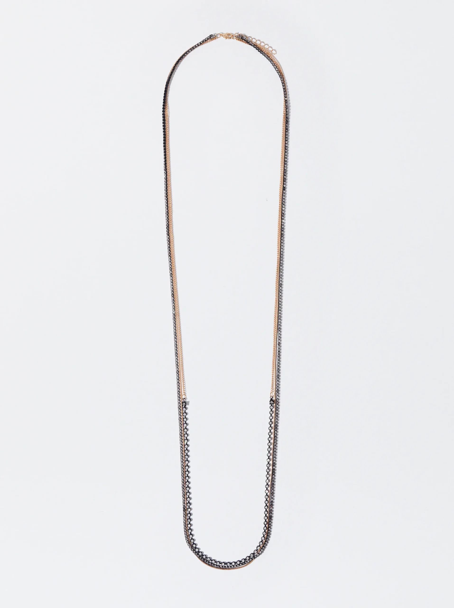 PARFOIS Conjunto De Collares Con Cristales Negro Cheap