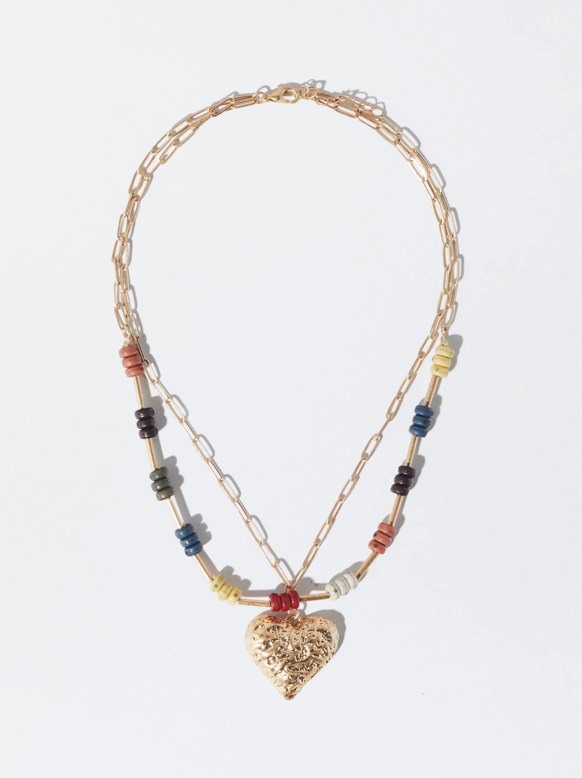 PARFOIS Conjunto De Collares Con Medallón Corazón Multicor Fashion