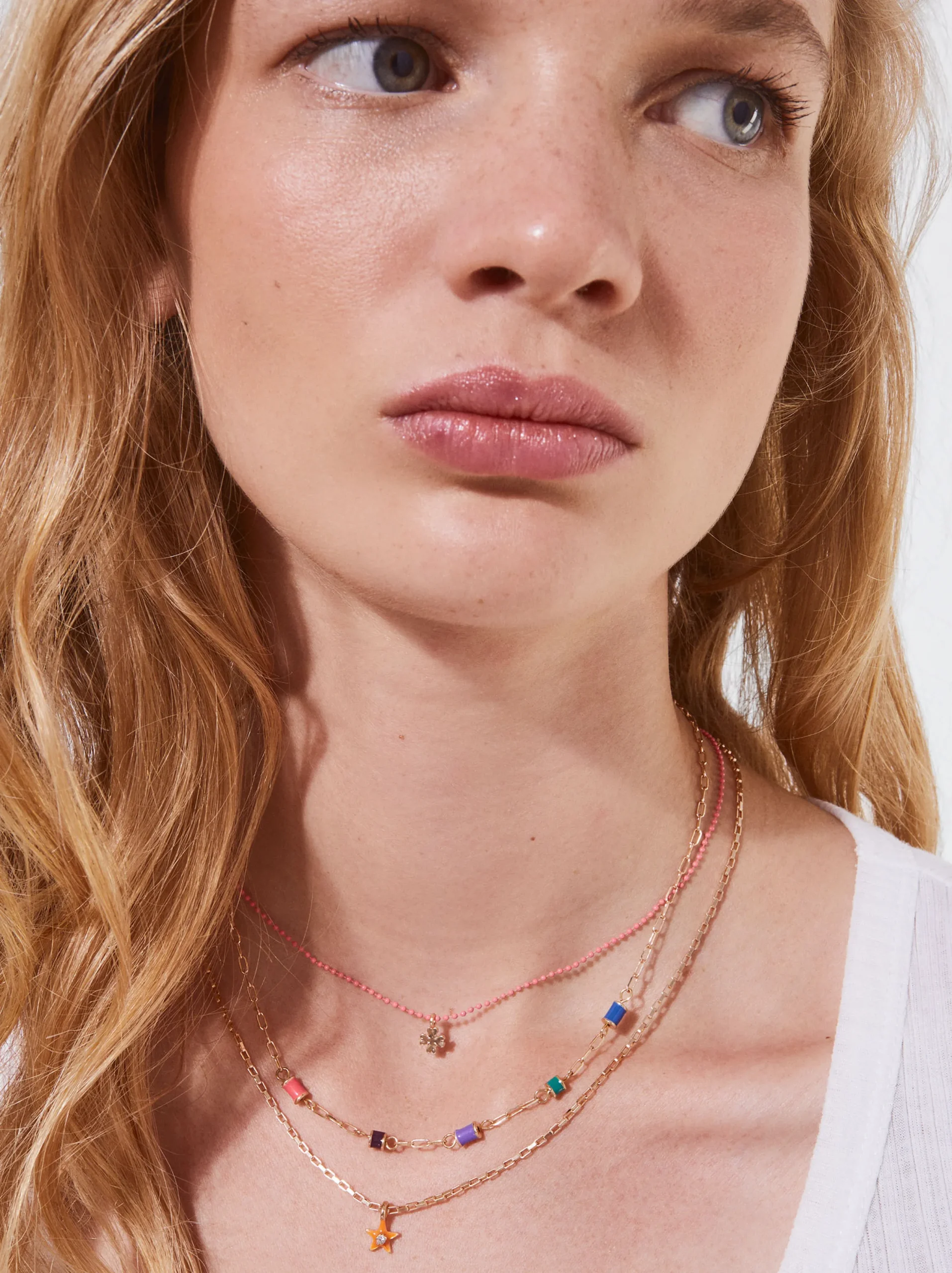 PARFOIS Conjunto De Collares Dorados Con Esmalte Multicor Hot