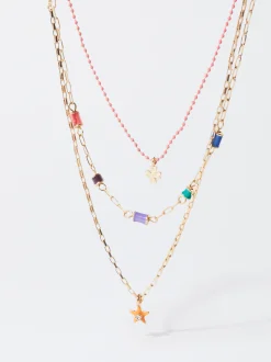 PARFOIS Conjunto De Collares Dorados Con Esmalte Multicor Hot