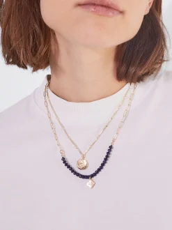 PARFOIS Conjunto De Collares Dorados Azul Cheap