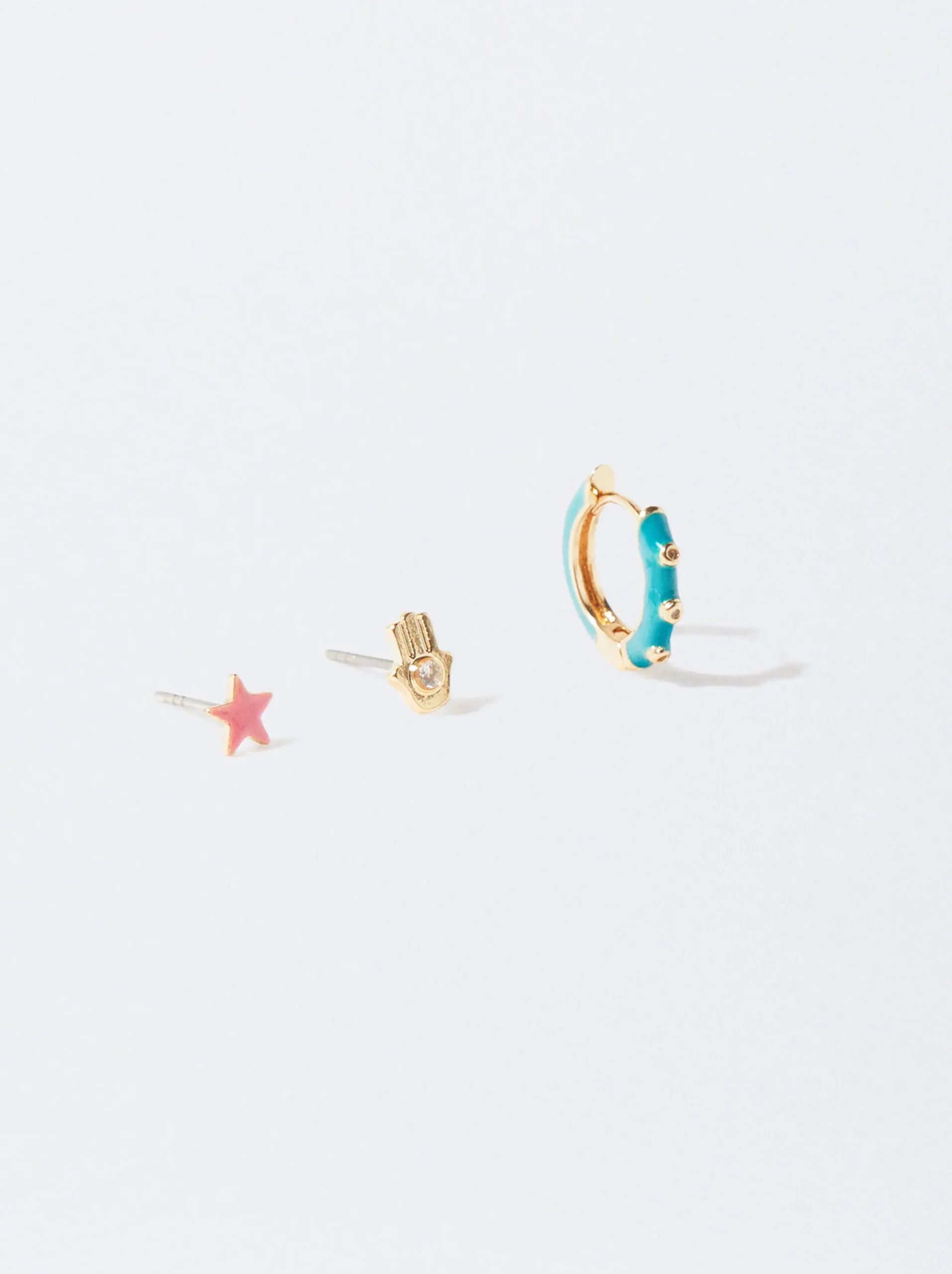 PARFOIS Conjunto De Pendientes Con Circonitas Multicor Sale
