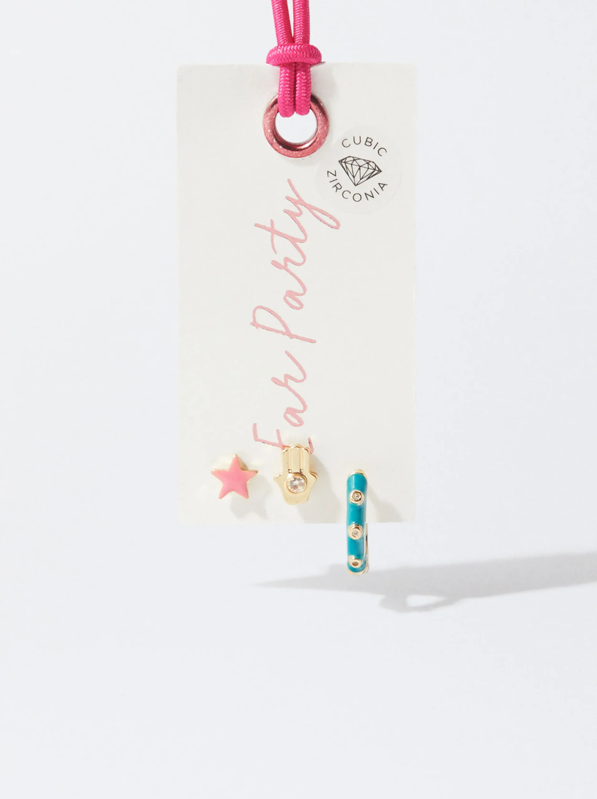 PARFOIS Conjunto De Pendientes Con Circonitas Multicor Sale