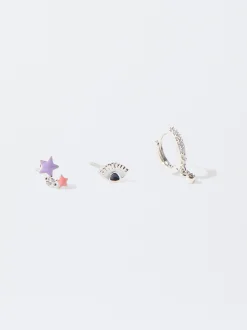 PARFOIS Conjunto De Pendientes Con Circonitas Multicor Shop
