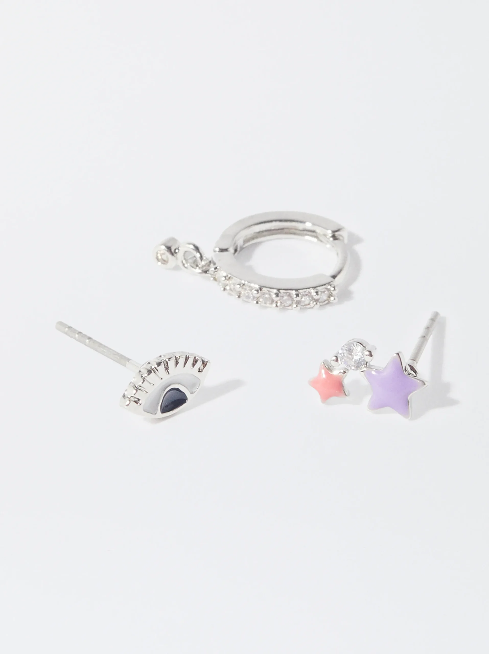PARFOIS Conjunto De Pendientes Con Circonitas Multicor Shop