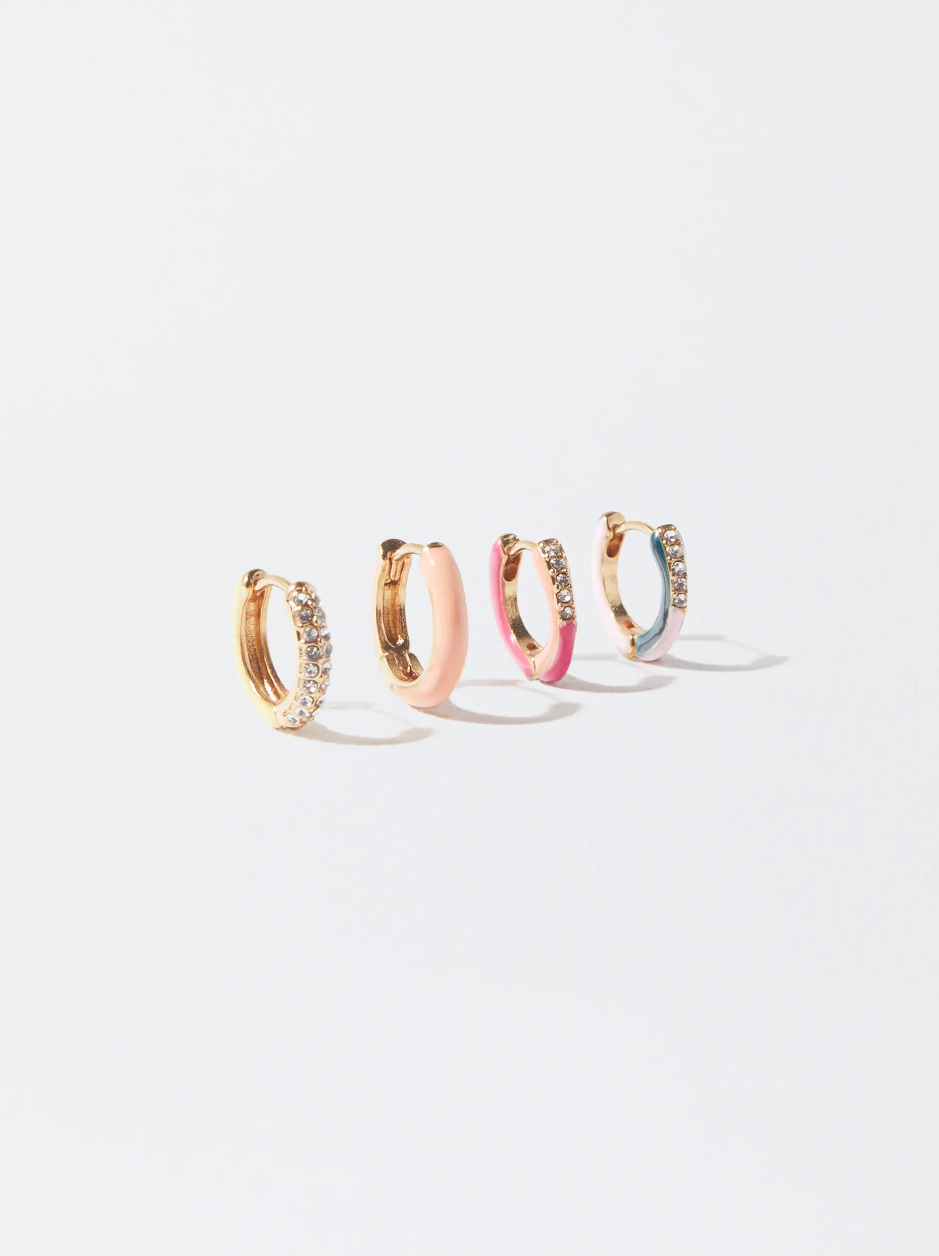 PARFOIS Conjunto De Pendientes Con Circonitas Multicor Flash Sale