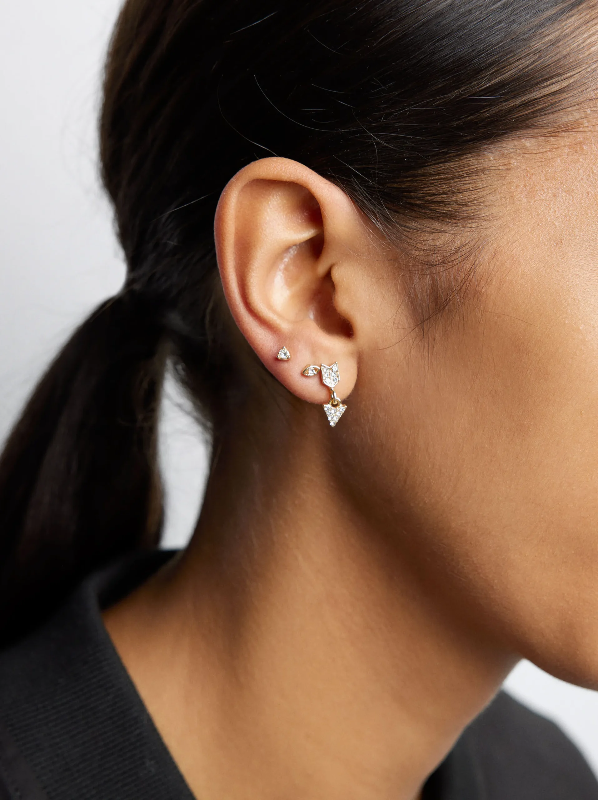 PARFOIS Conjunto De Pendientes Con Circonitas Dorado Discount