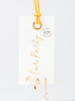 PARFOIS Conjunto De Pendientes Con Circonitas Dorado Best