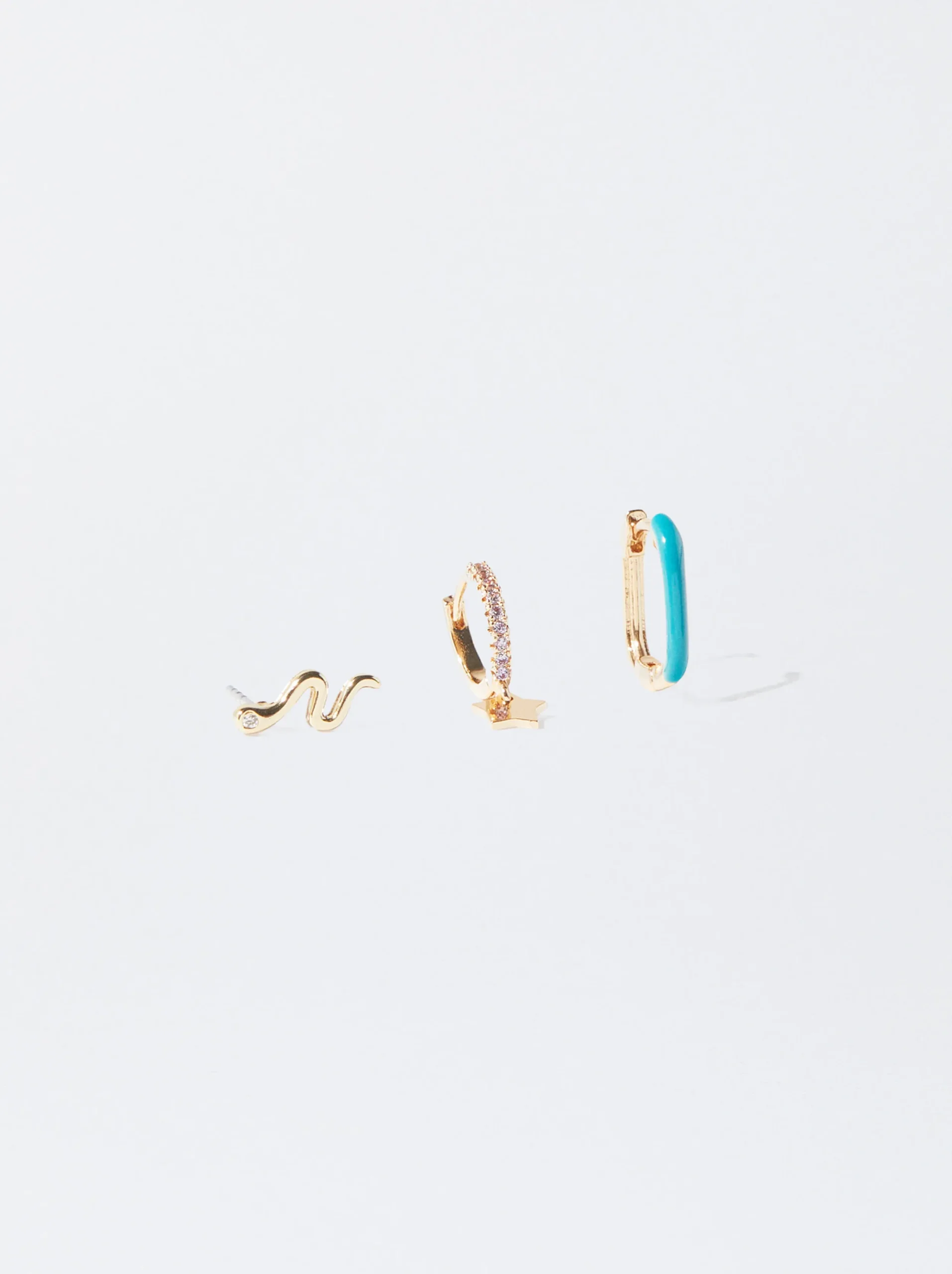 PARFOIS Conjunto De Pendientes Con Circonitas Multicor Outlet