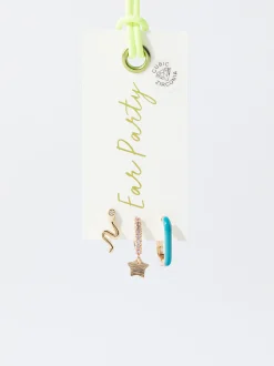 PARFOIS Conjunto De Pendientes Con Circonitas Multicor Outlet