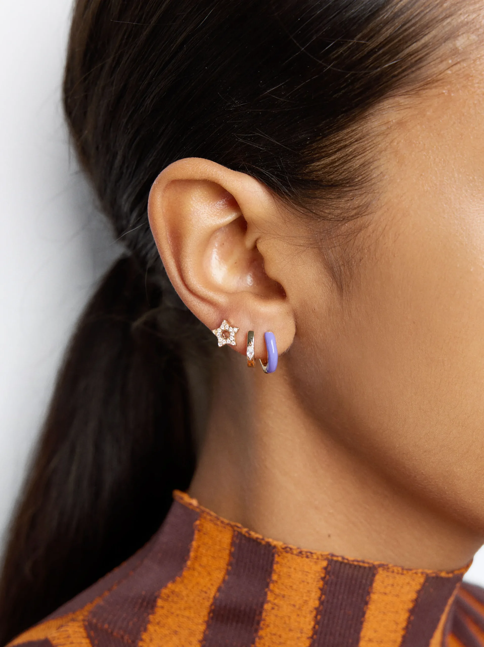 PARFOIS Conjunto De Pendientes Con Circonitas Multicor Best