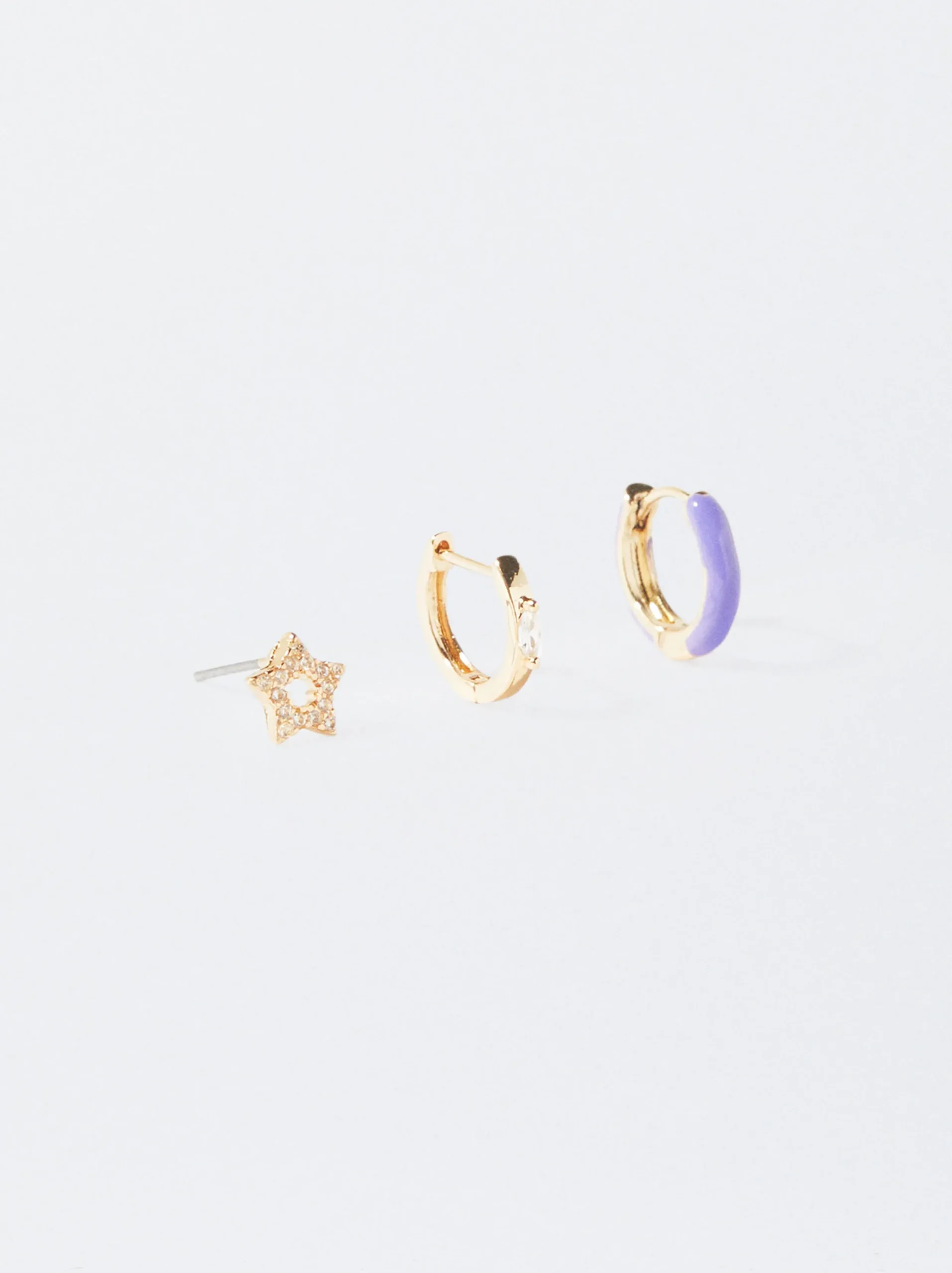 PARFOIS Conjunto De Pendientes Con Circonitas Multicor Best