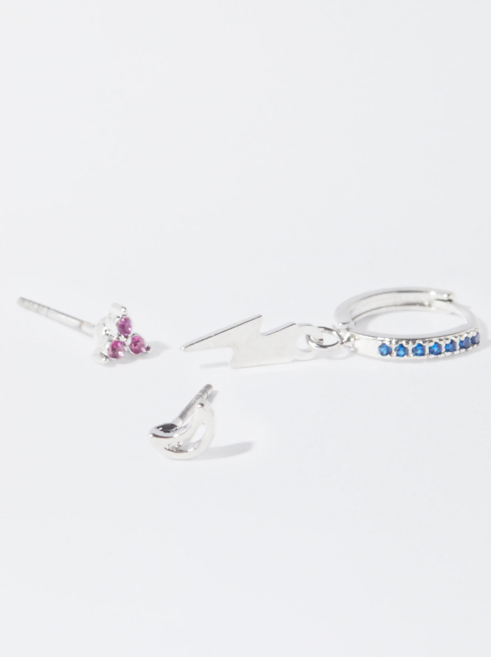 PARFOIS Conjunto De Pendientes Con Circonitas Multicor Online